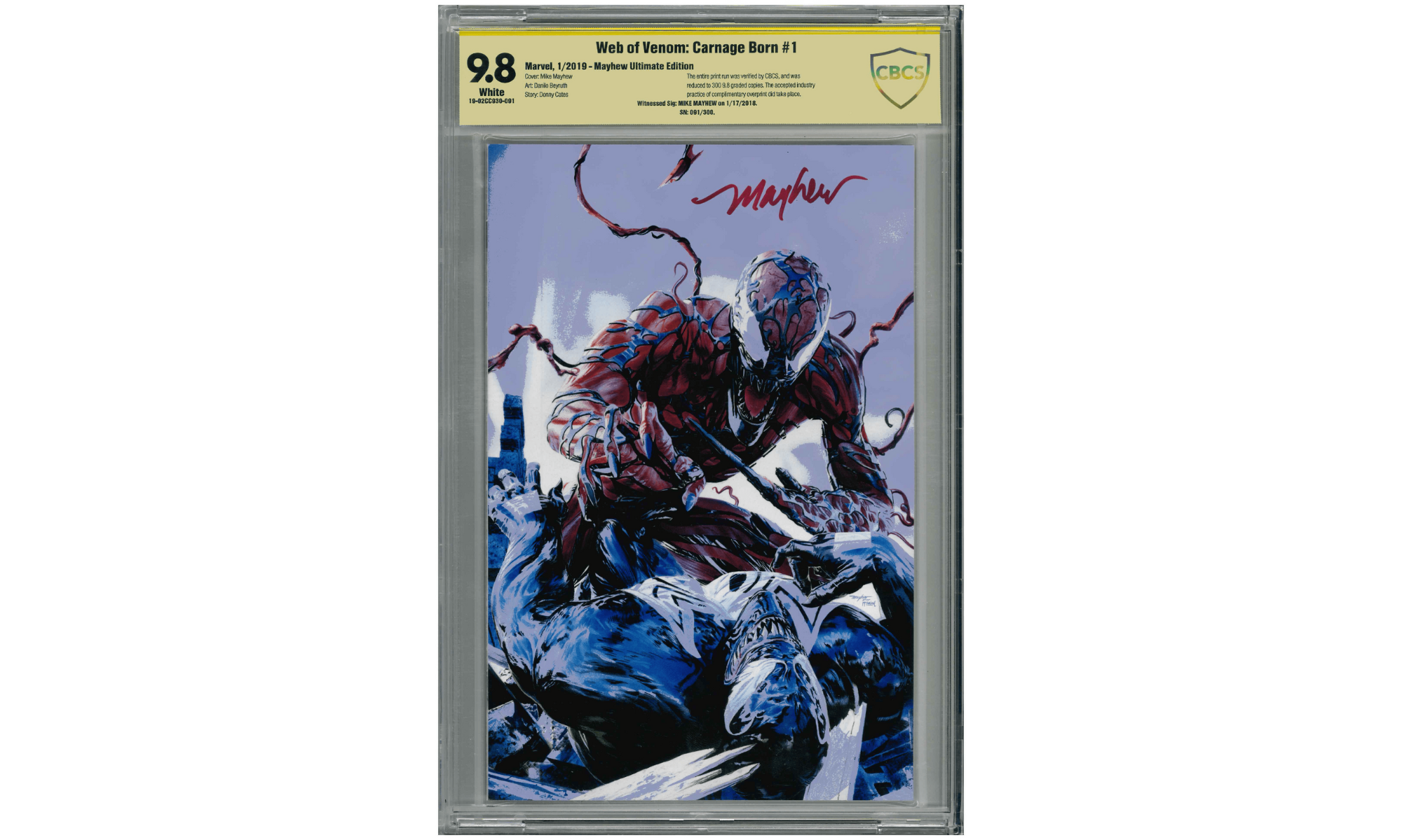 Web of Venom: Carnage Born #1 | Signed by Mike Mayhew Graded 9.8 by CBCS