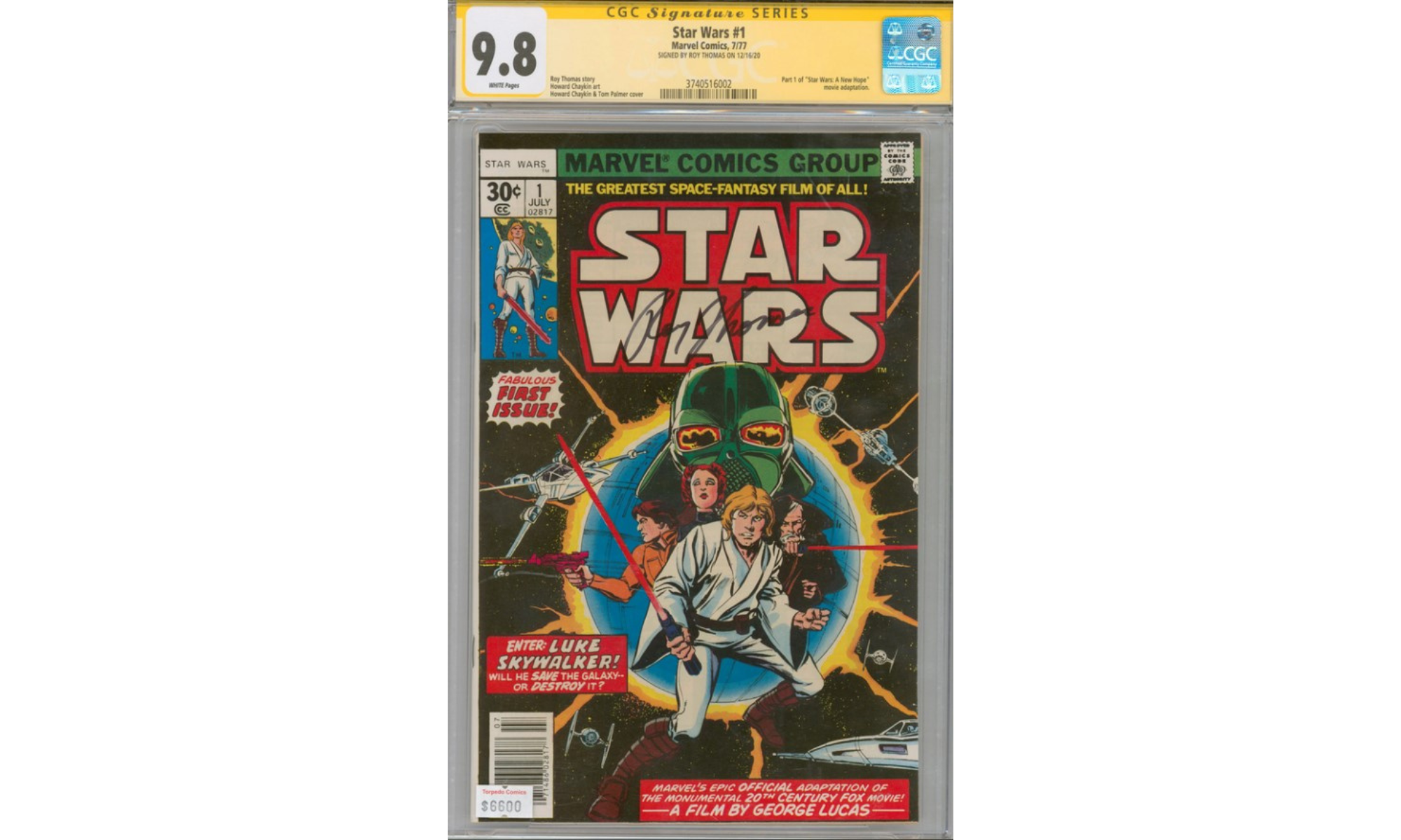 Star Wars #1 1977 | Signed by Roy Thomas