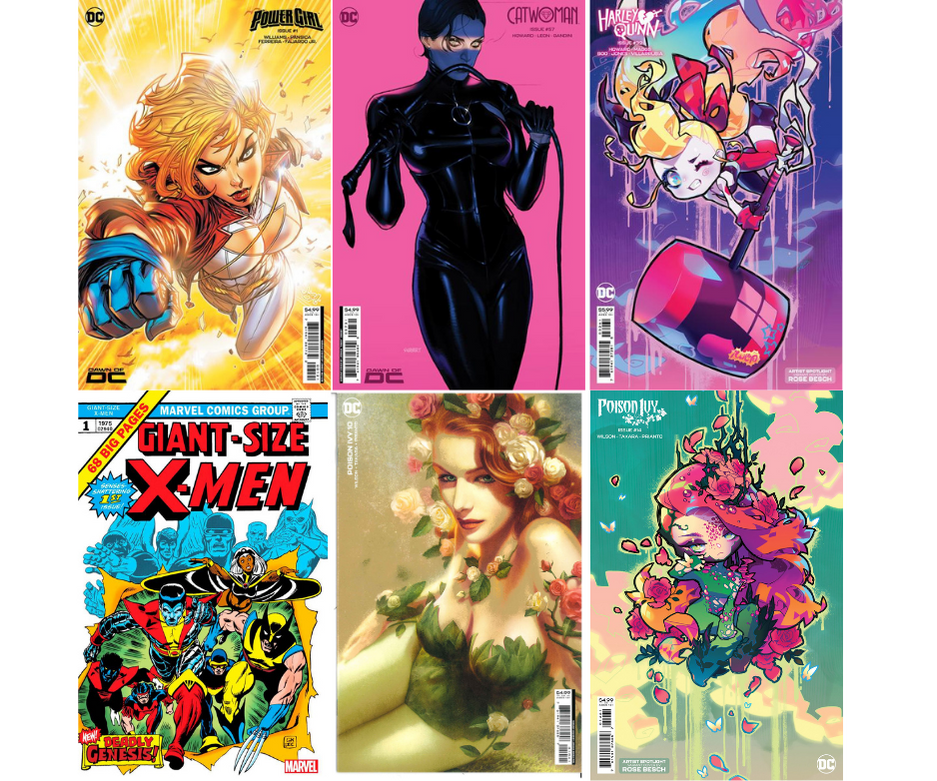 Power-Girl, Catwoman, Harley Quinn & Poison Ivy Comics