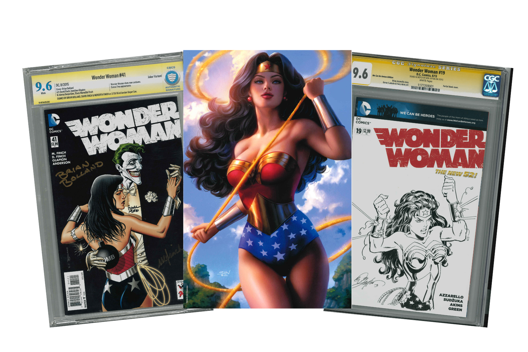 Wonder Woman Comics Sketched und unterschrieben
