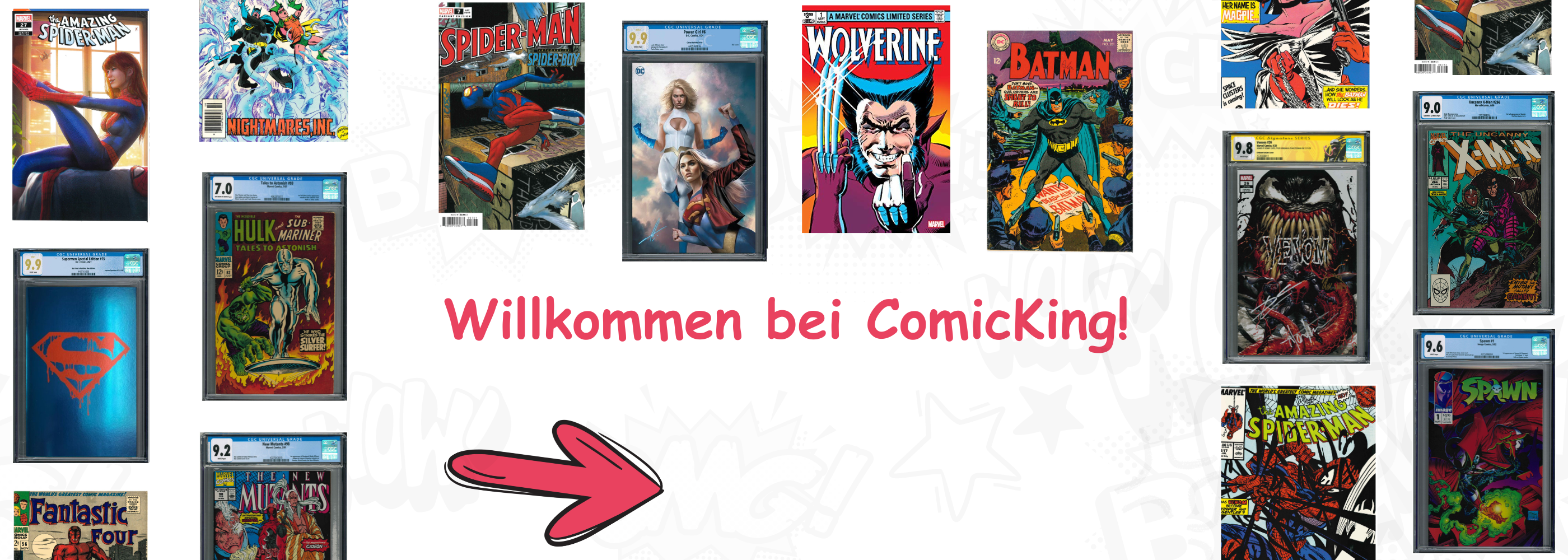 Willkommen ComicKIng Banner | Comics von Dc & Marvel Desktop