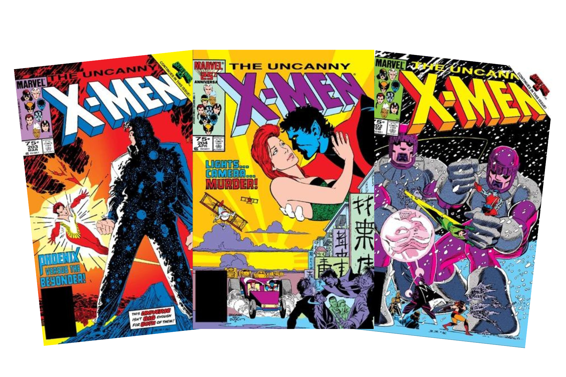 Uncanny X-Men  #203, Uncanny X-Men  #204, Uncanny X-Men  #202