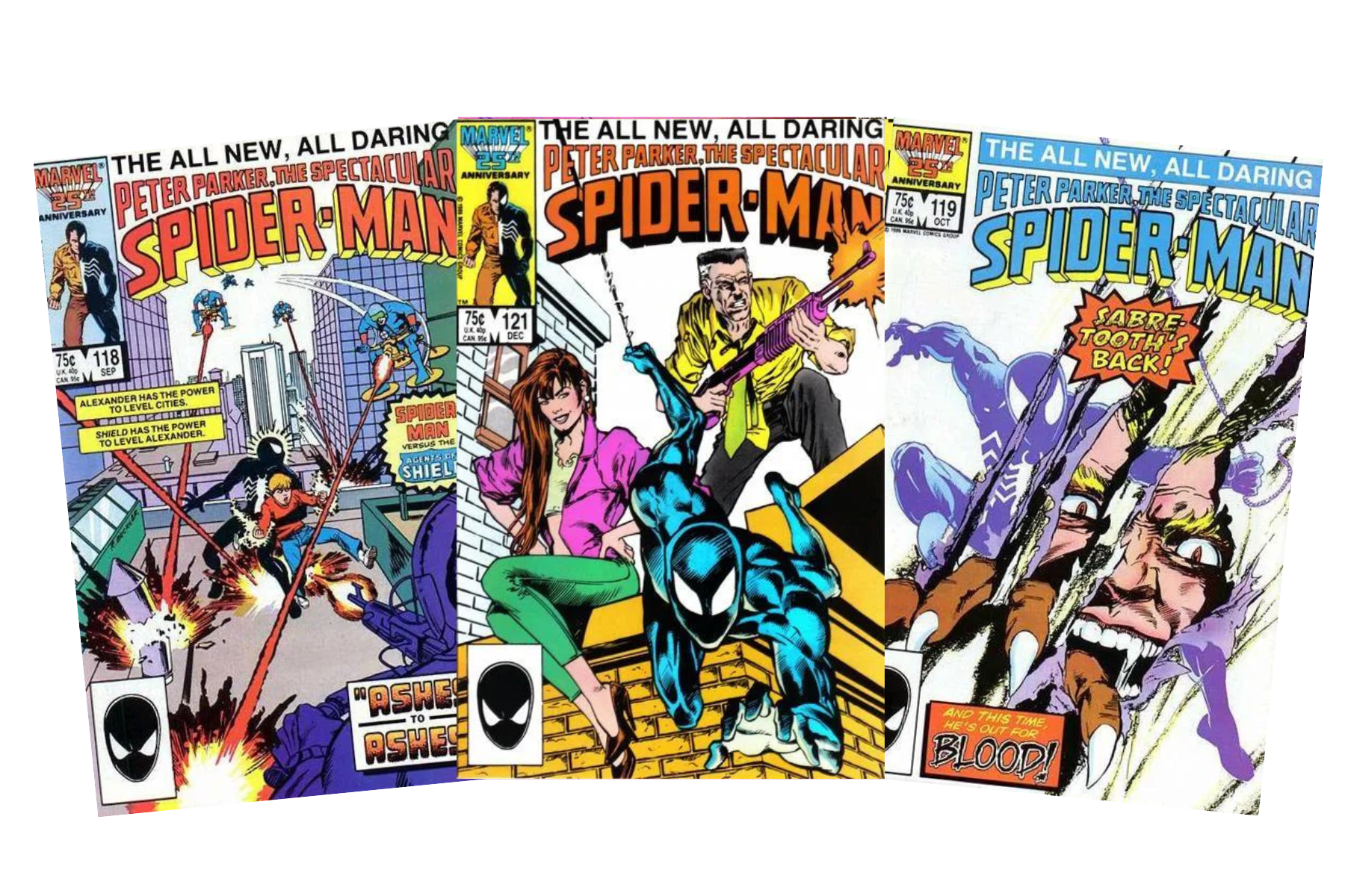 Spectacular Spider-Man #118, Spectacular Spider-Man #119, Spectacular Spider-Man #121