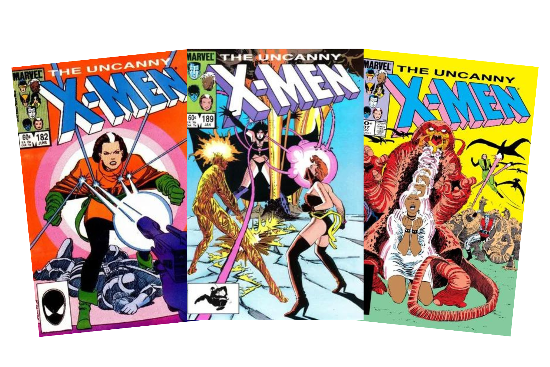 Uncanny X-Men  #182, Uncanny X-Men  #189, Uncanny X-Men  #187