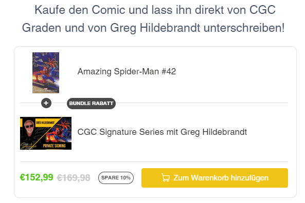 Comic bei uns kaufen und von Greg Hildebrandt unterschreiben lassen!