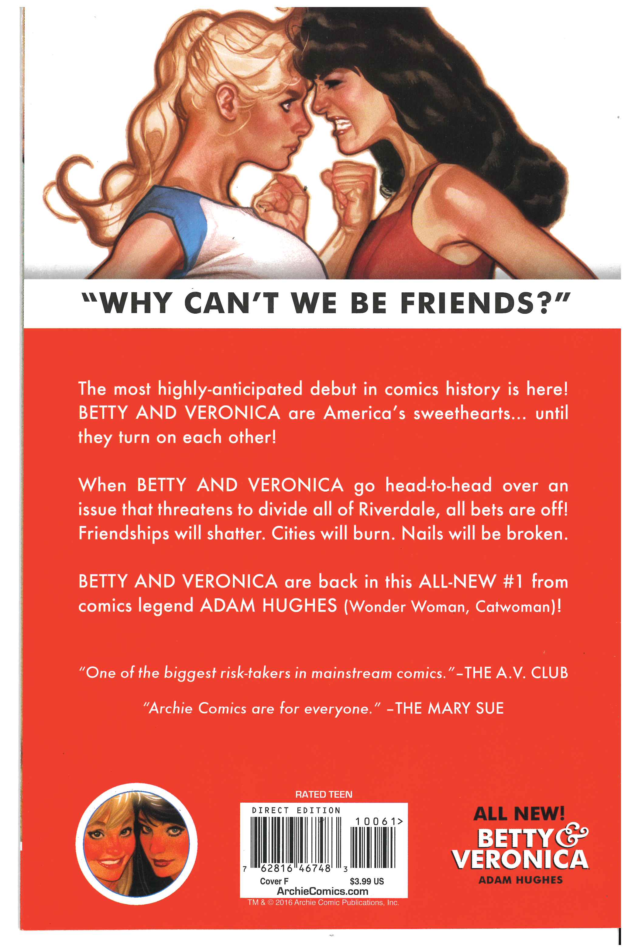 Betty & Veronica #1 backside