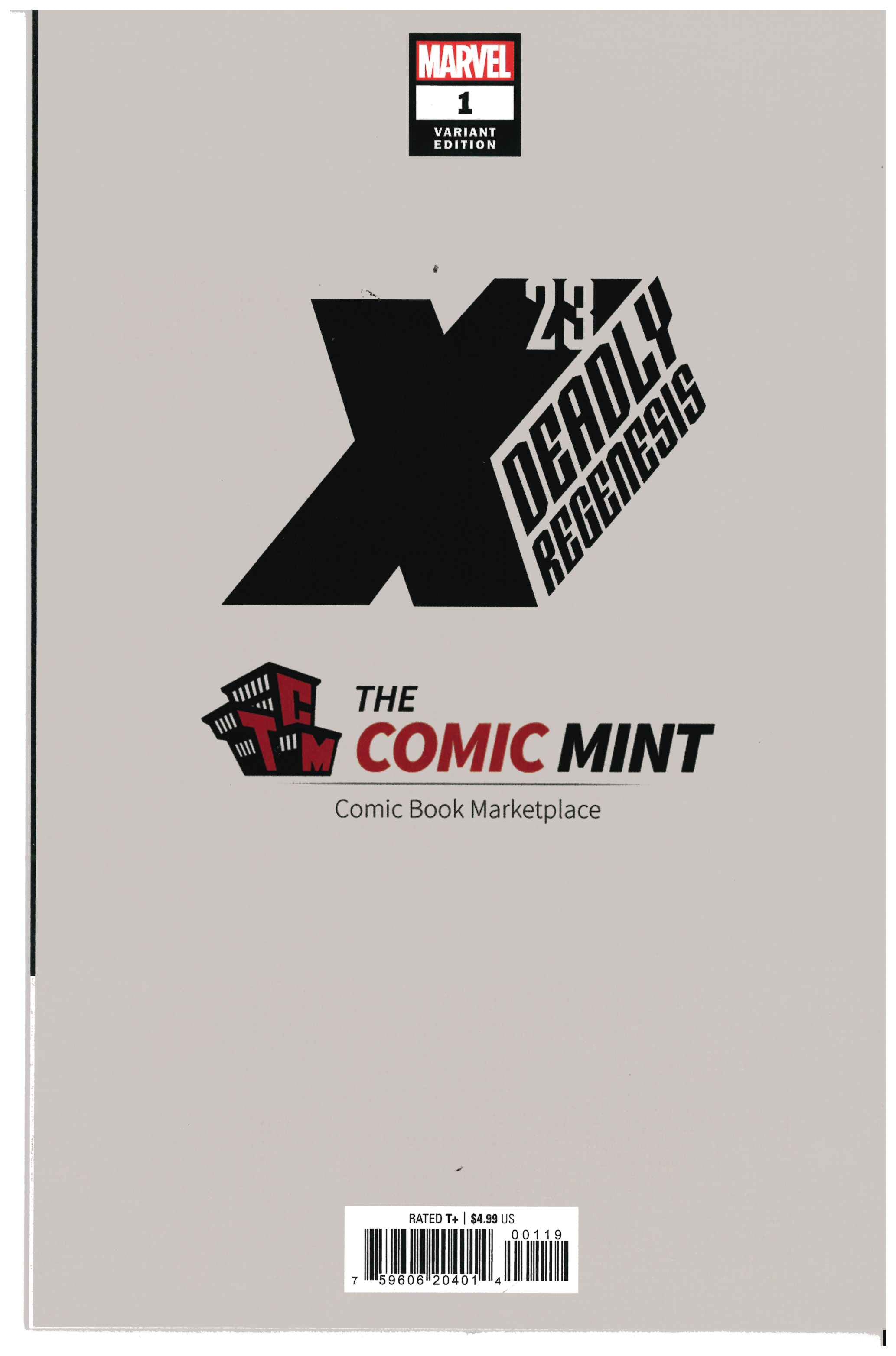 X-23: Deadly Regenesis #1 backside
