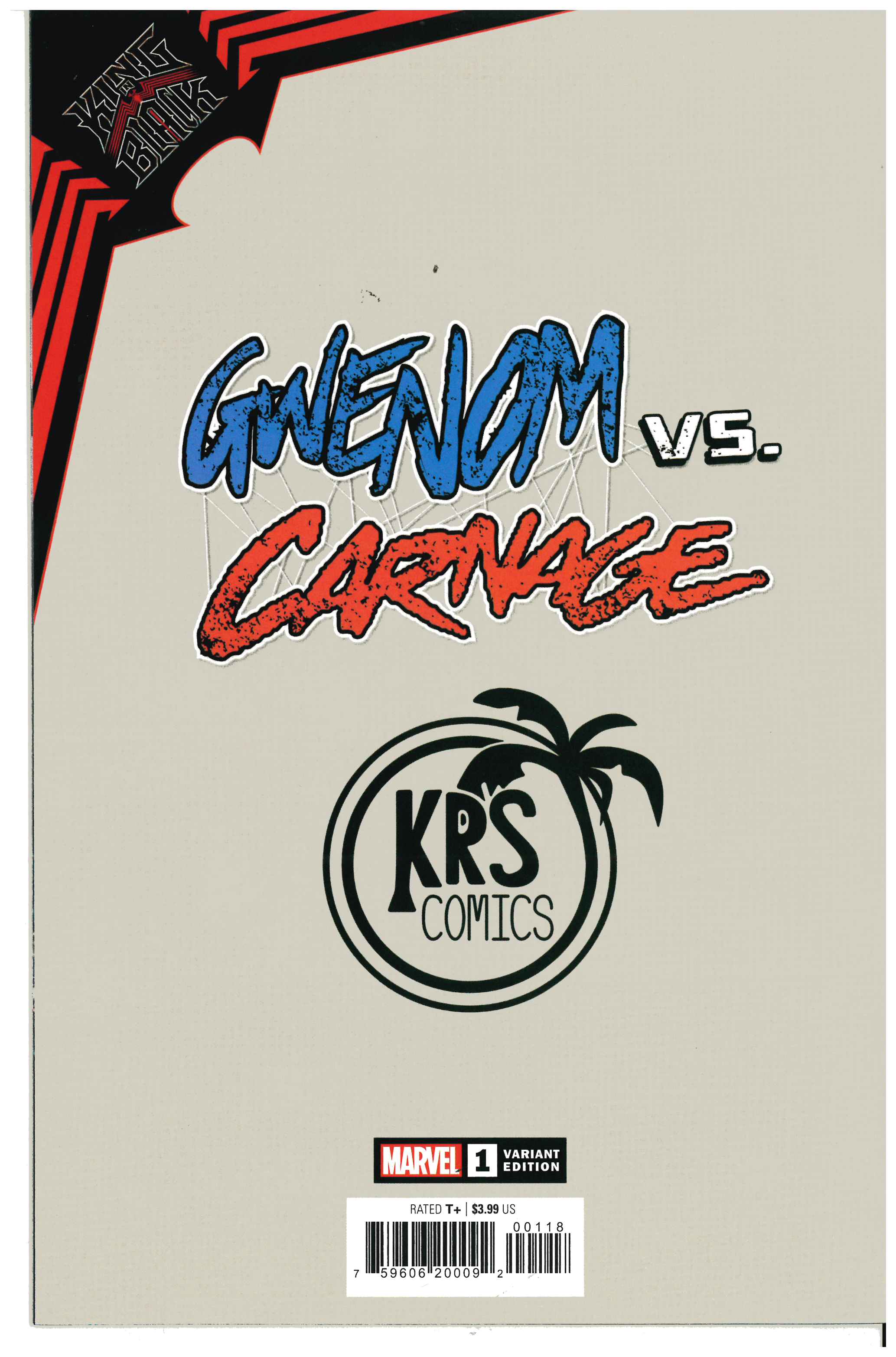 King in Black: Gwenom Vs Carnage #1 | Signed by InHyuk Lee backside