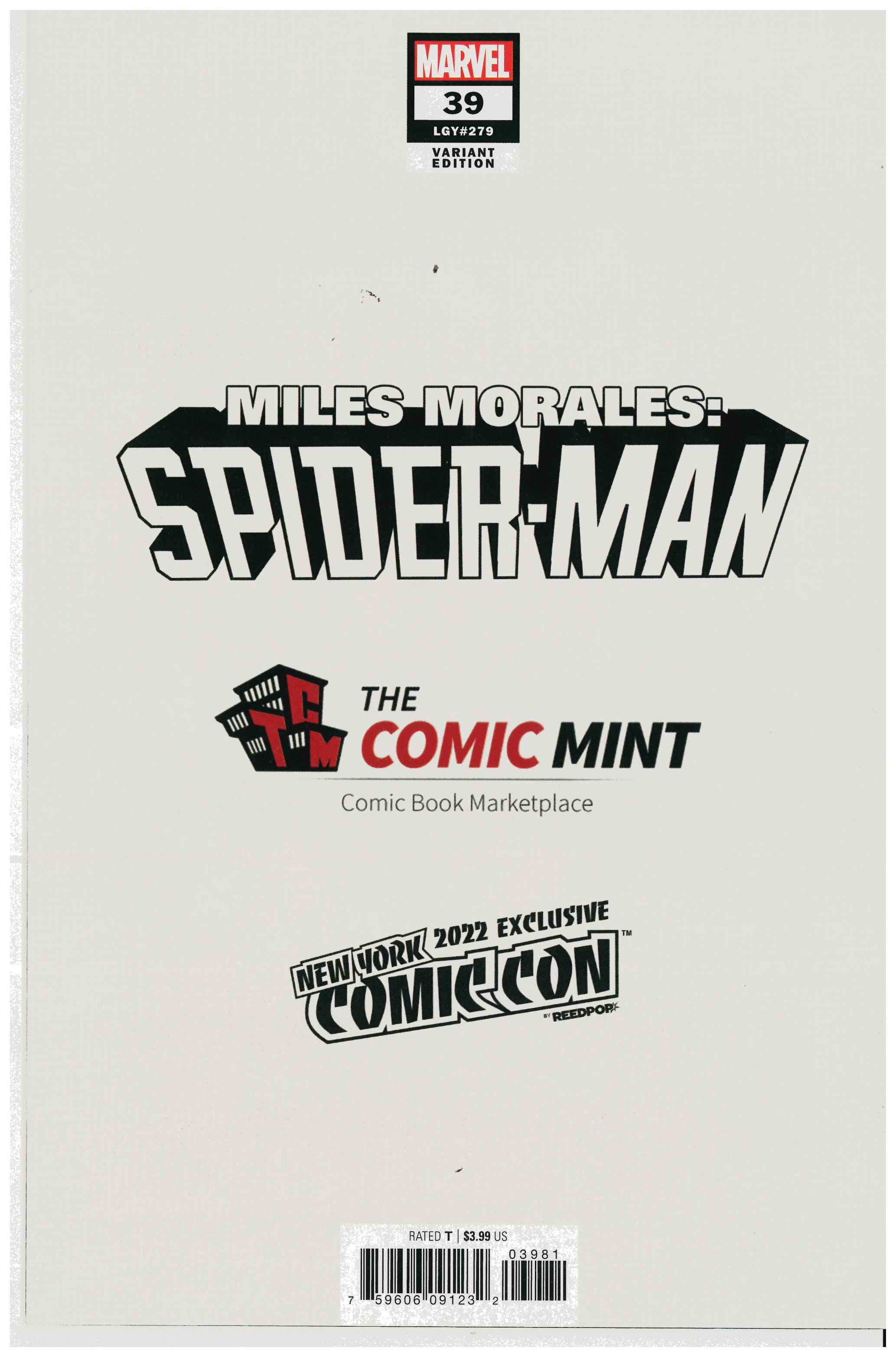 Miles Morales: Spider-Man #39 | Signed by Ivan Tao backside