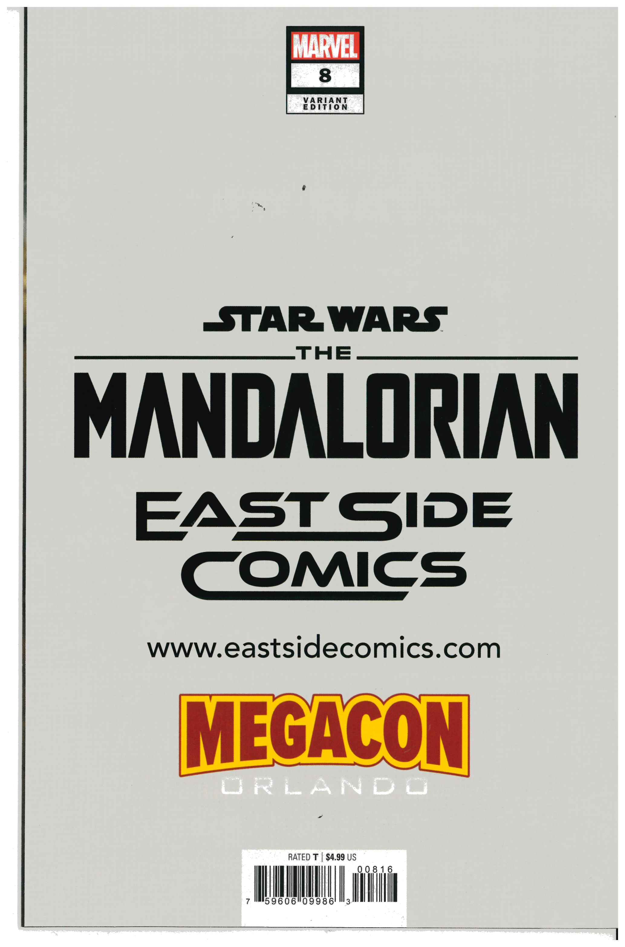 Star Wars: The Mandalorian #1 backside