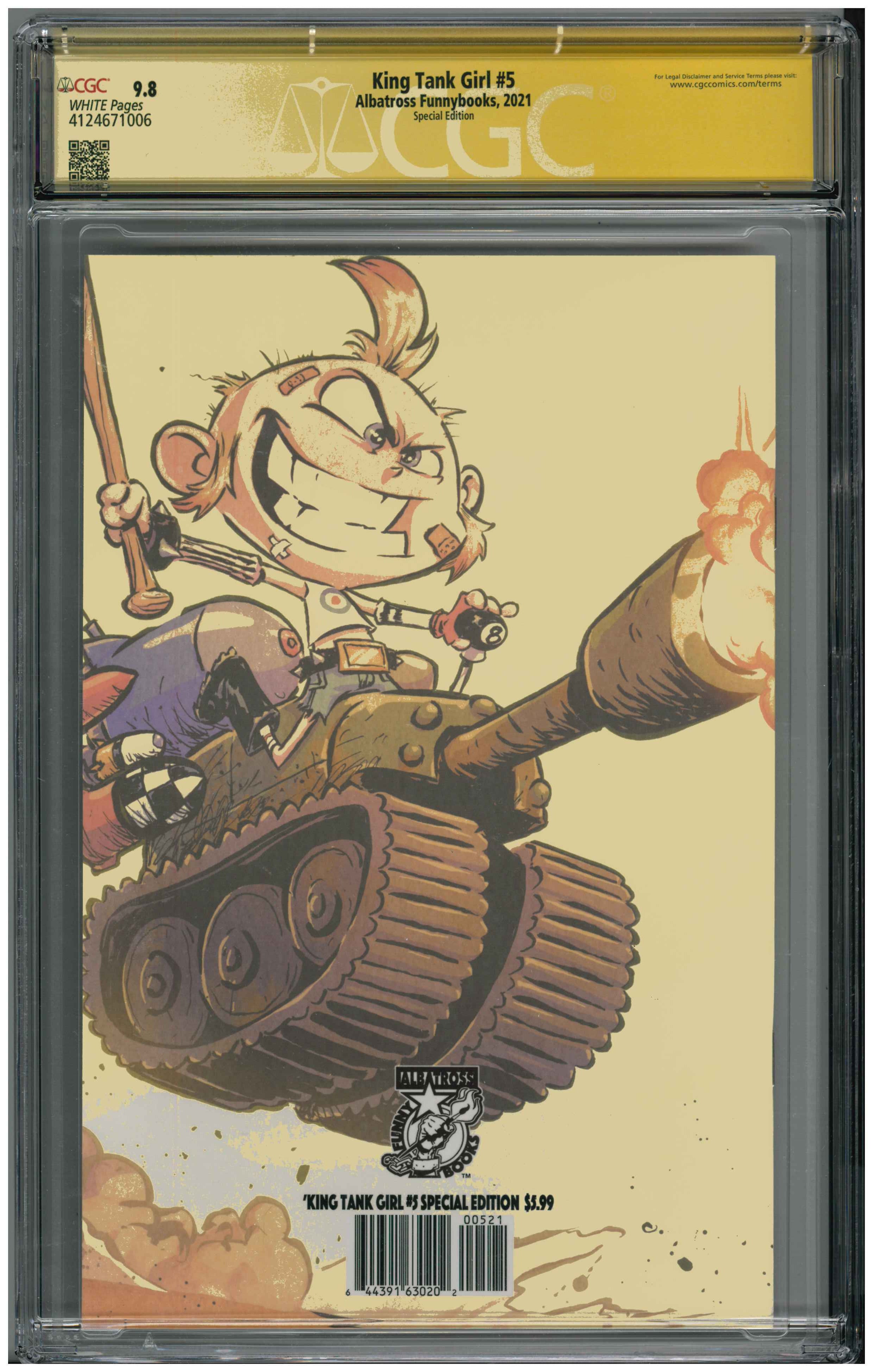 King Tank Girl #5 | Signed by Skottie Young backside