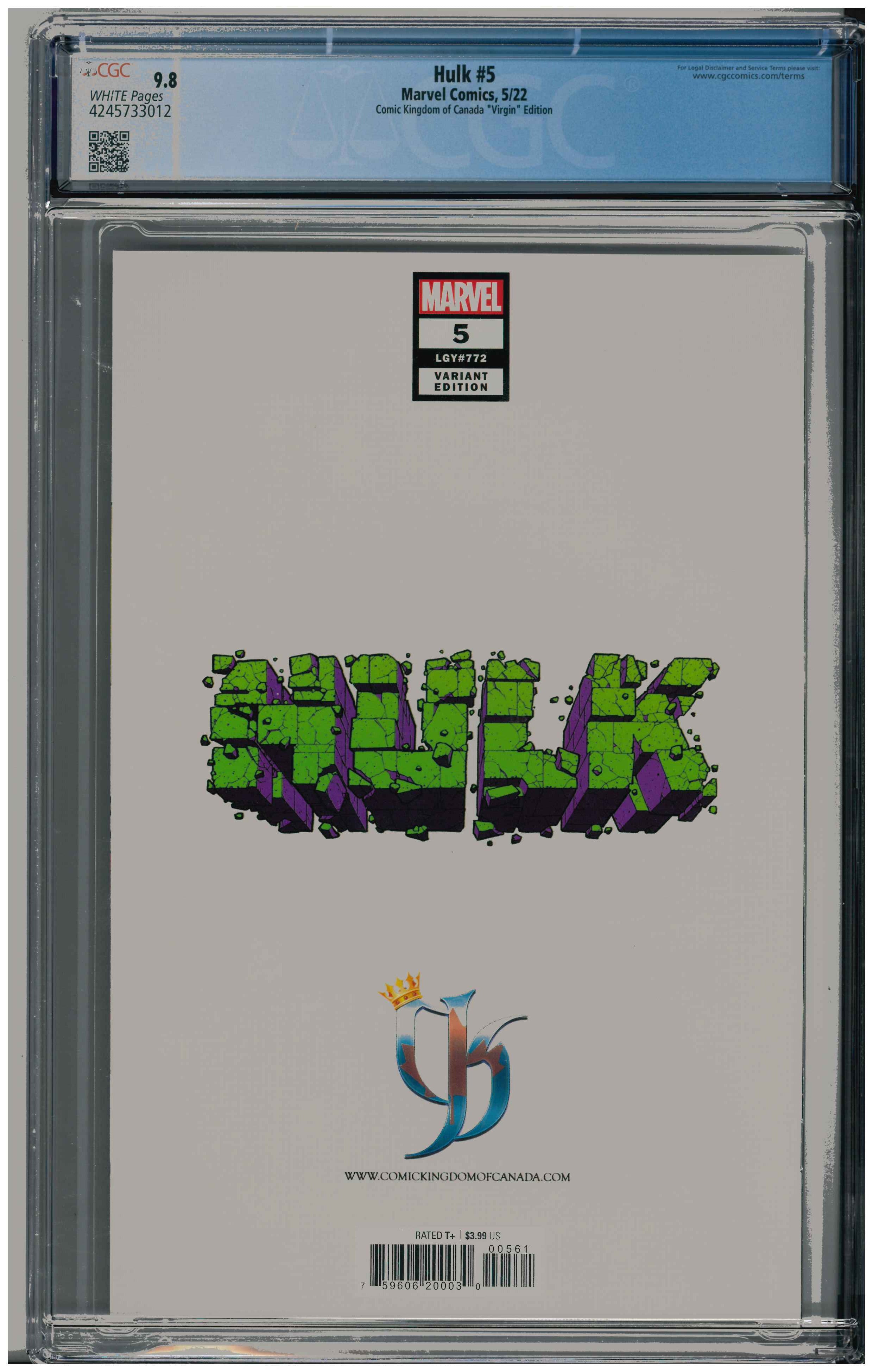 Hulk #5 backside