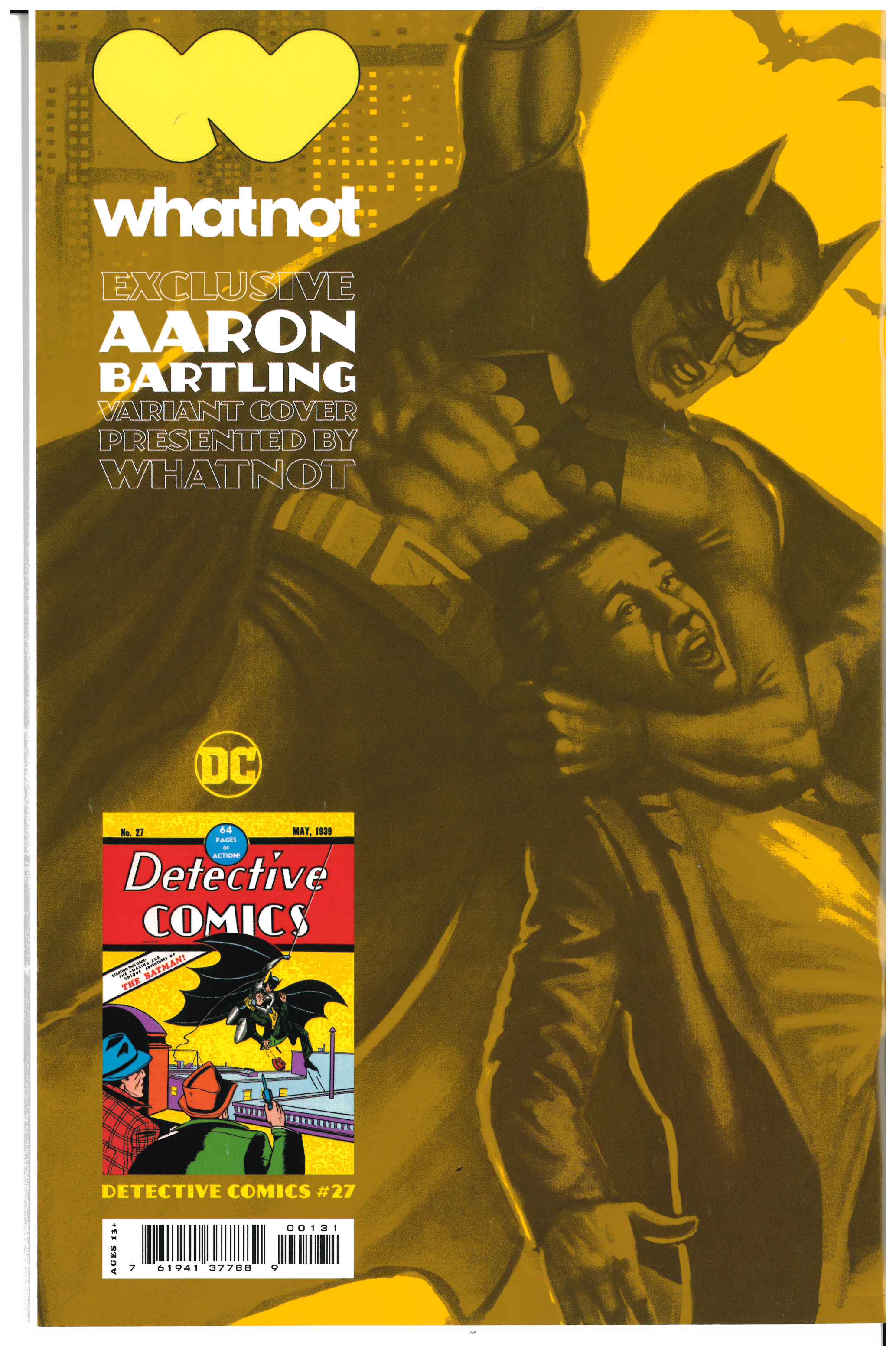 Detective Comics #27 | Signed by Aaron Bartling backside