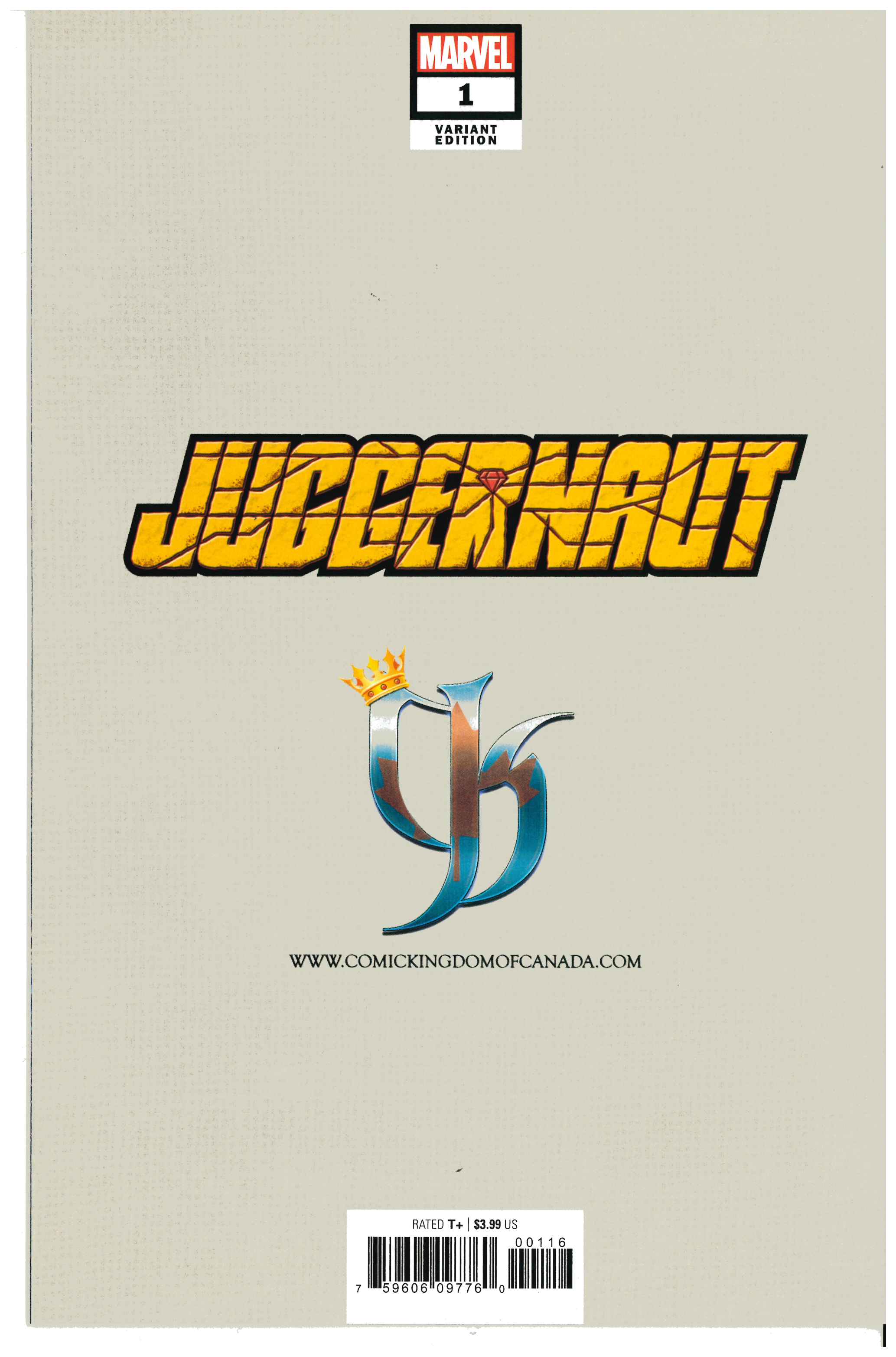 Juggernaut #1 | Signed by Tyler Kirkham backside