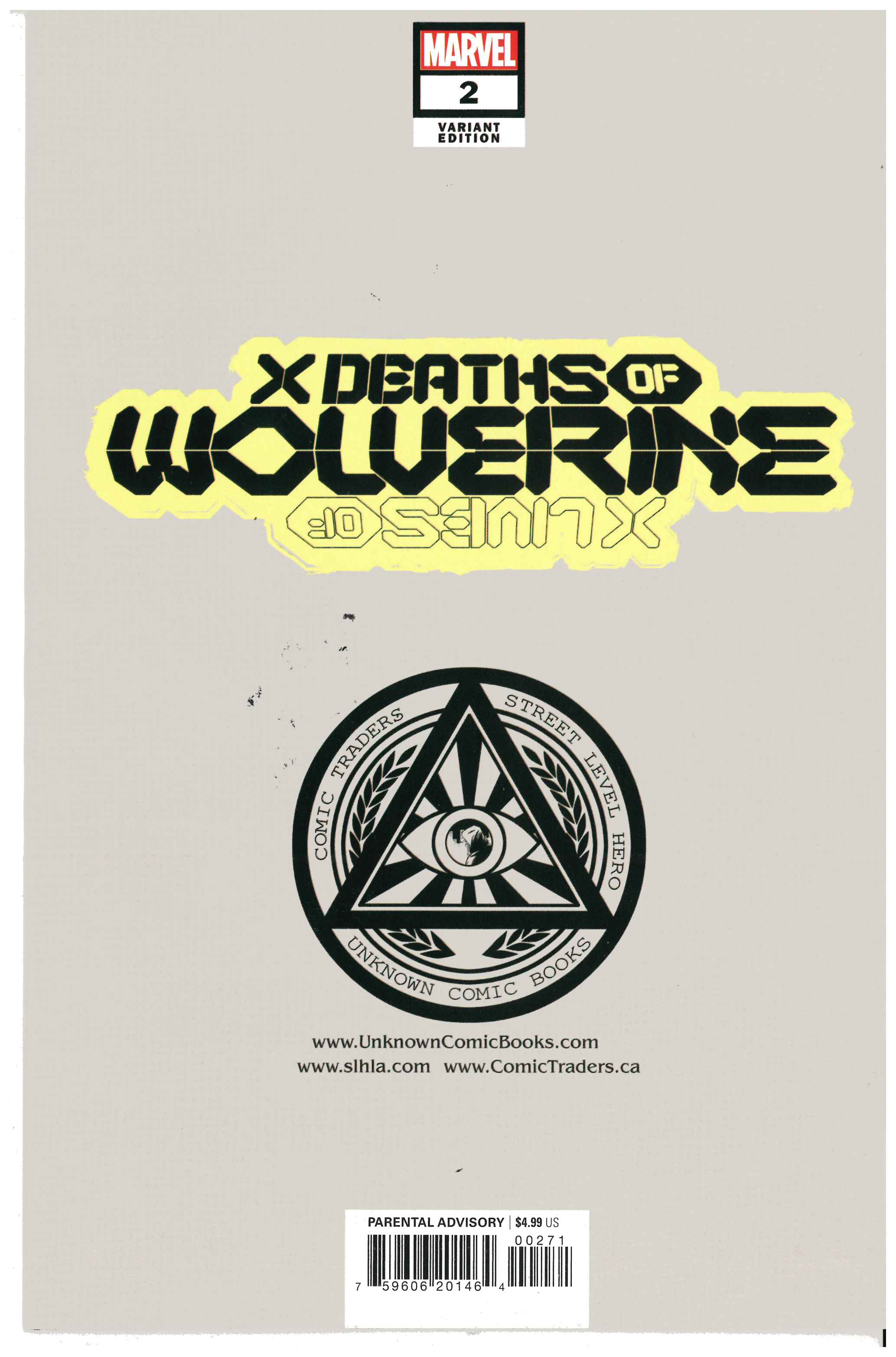 X Deaths of Wolverine #2 | Signed by Ryan Stegman backside