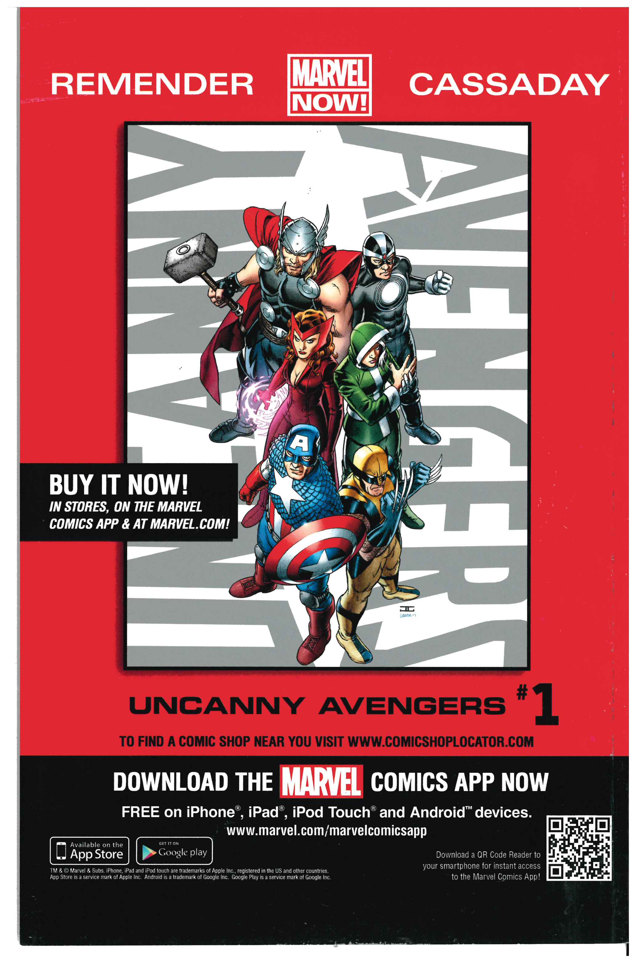 Avengers vs. X-Men #12 backside