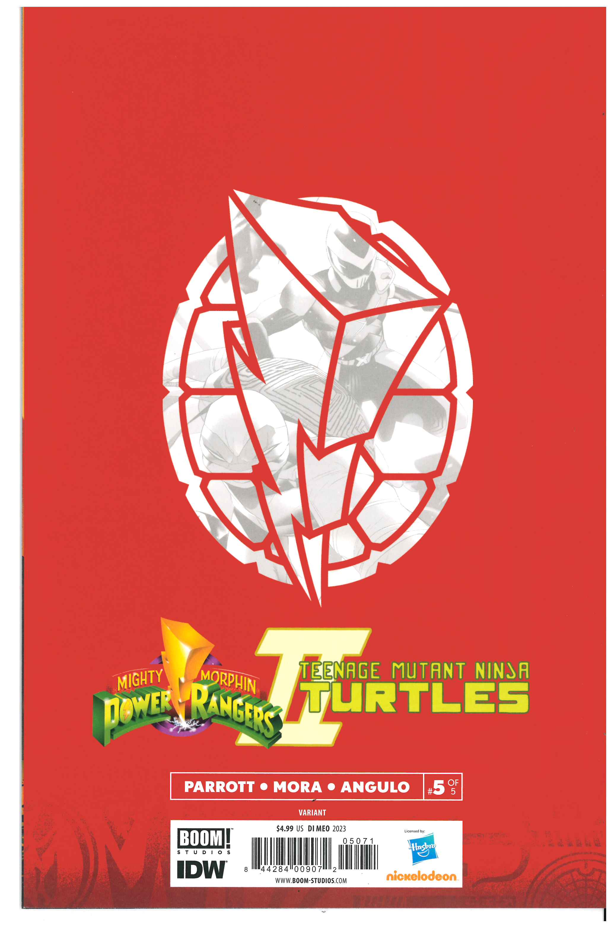 Mighty Morphin Power Rangers/ Teenage Mutant Ninja Turtles #5 Rückseite