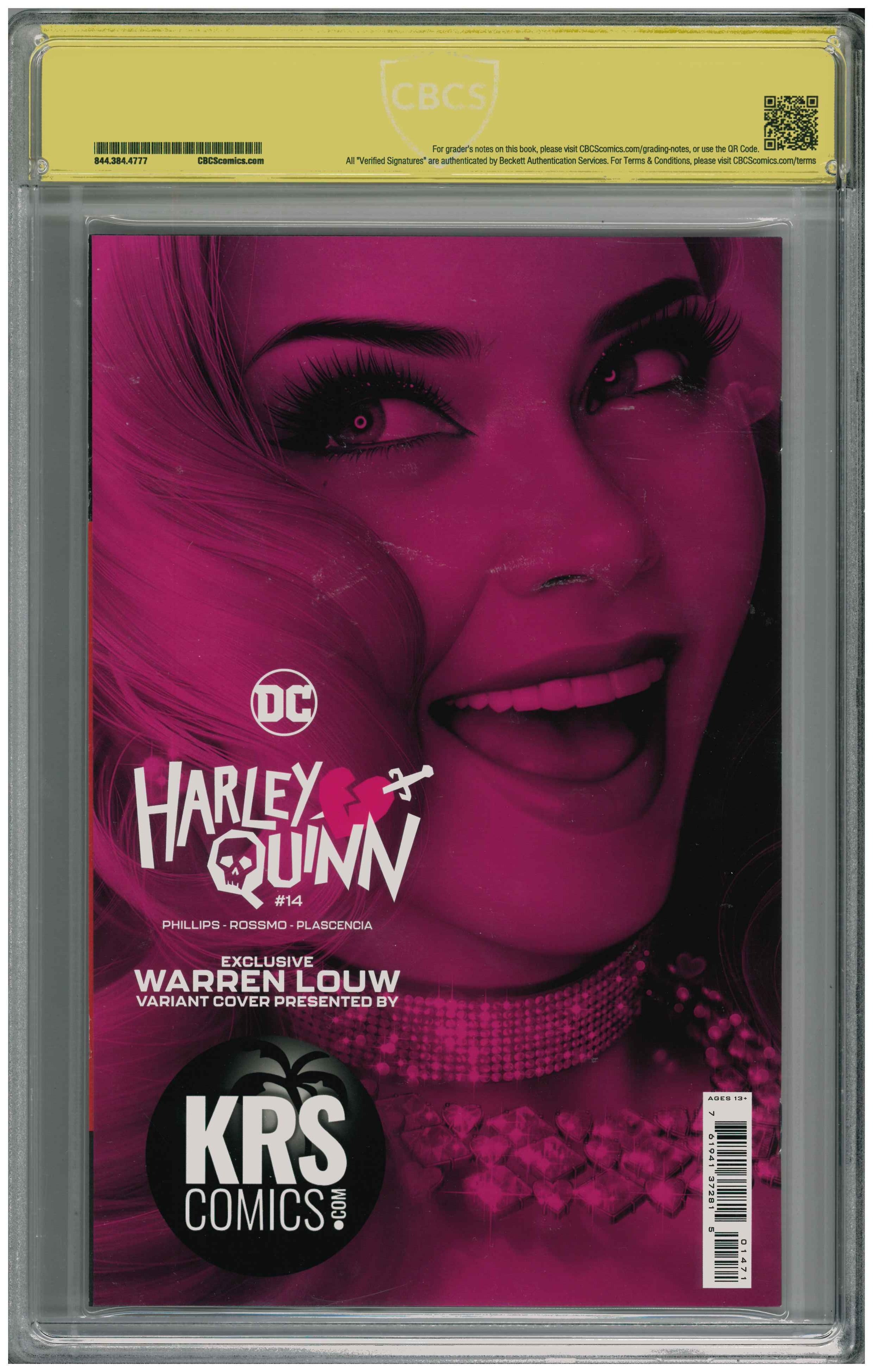 Harley Quinn #14 | Unterschrieben von Warren Louw Rückseite