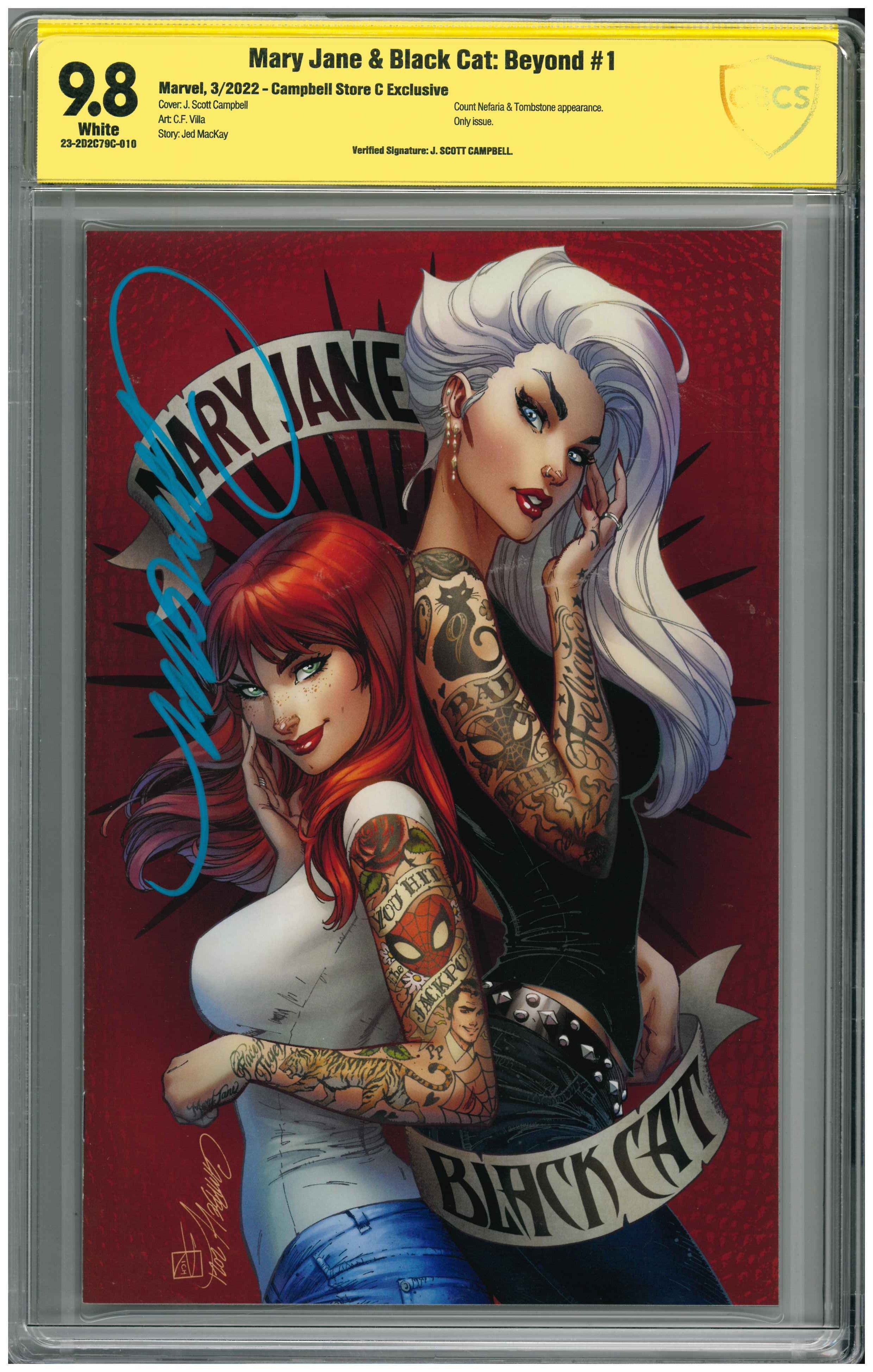 Mary Jane & Black Cat: Beyond #1| Unterschrieben von J. Scott Campbell