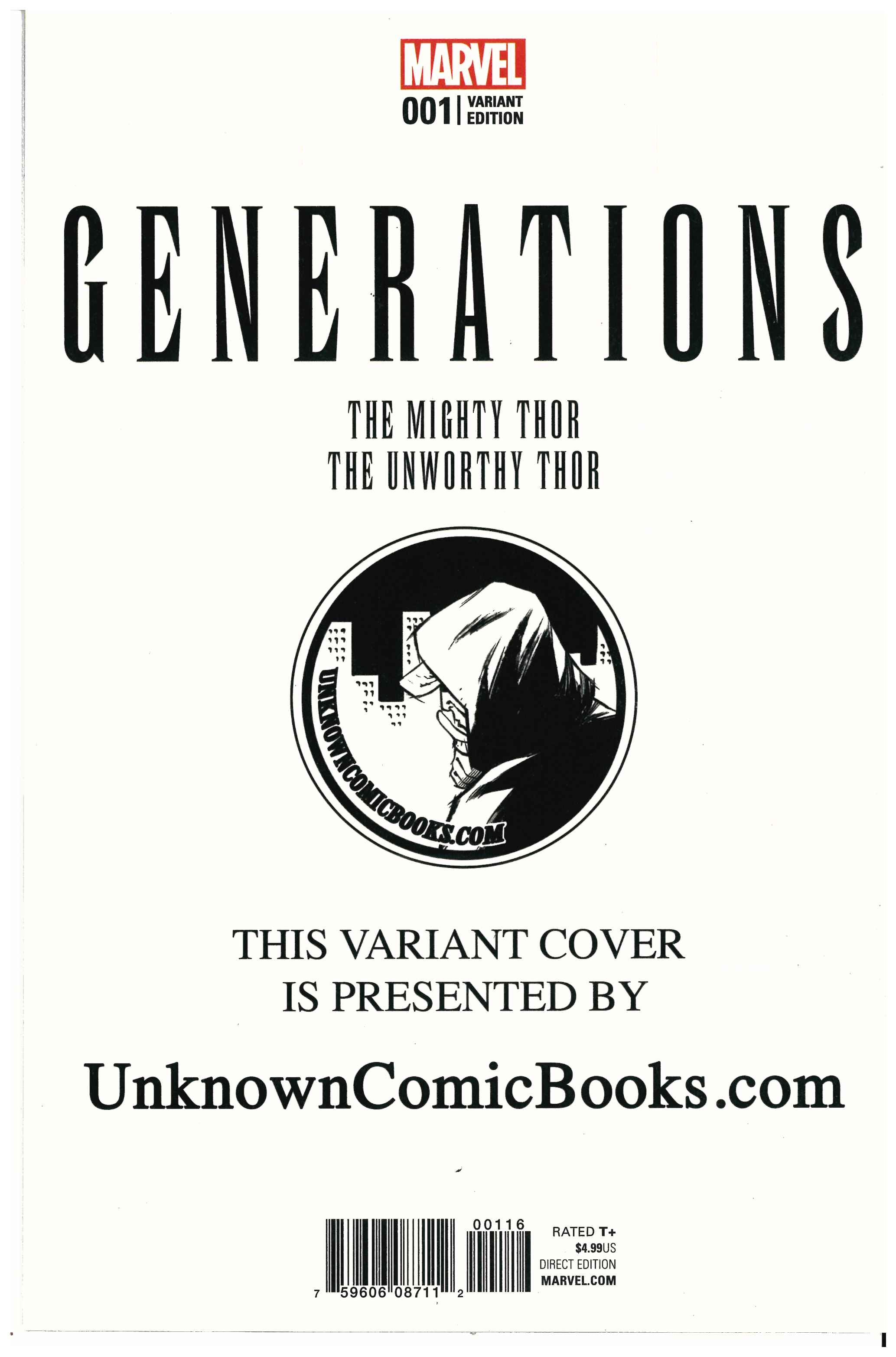 Generations: The Unworthy Thor & The Mighty Thor #1 Rückseite