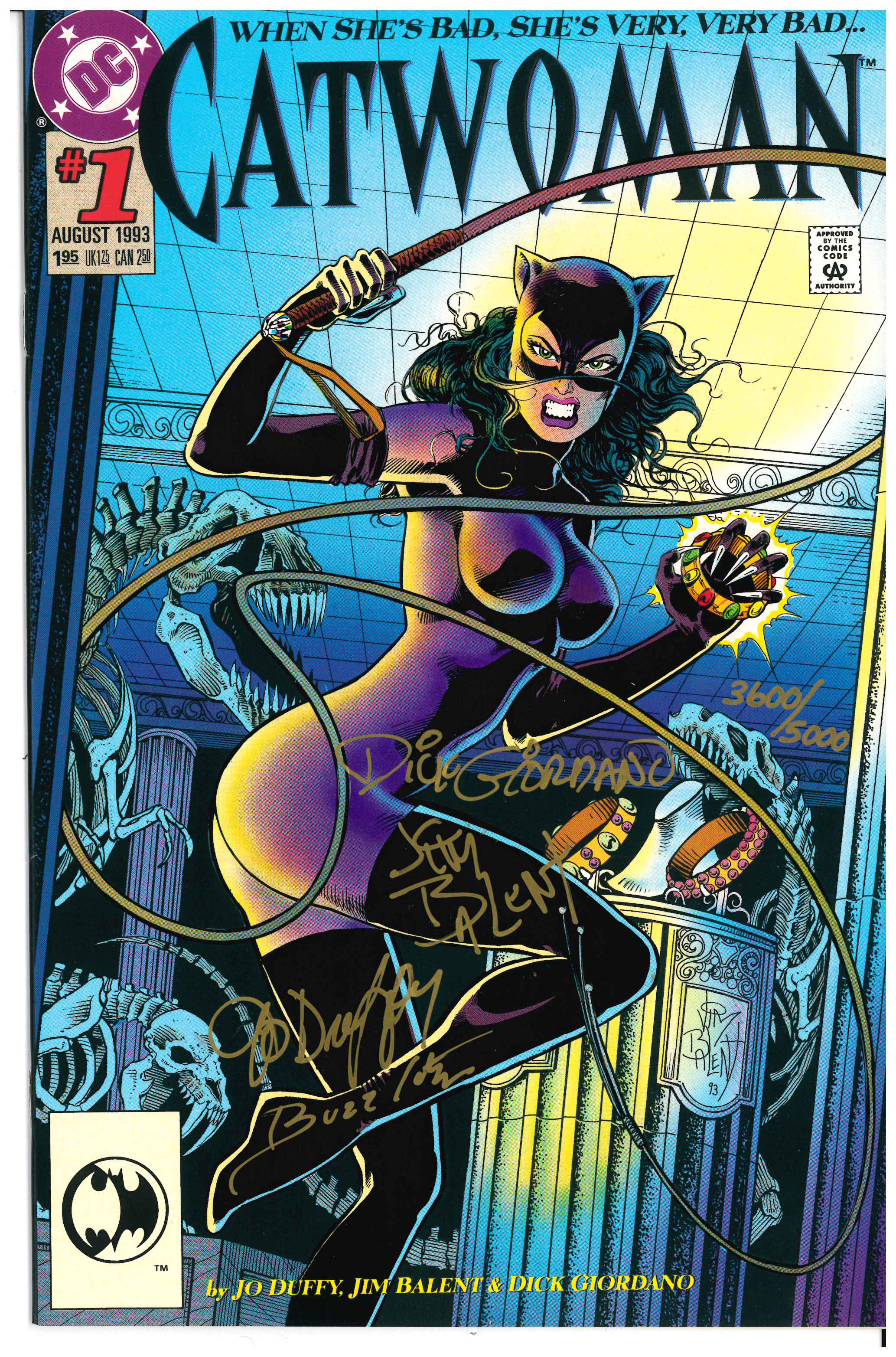 Catwoman #1 | Unterschrieben von Duffy, Balent, Giordano & Setzer