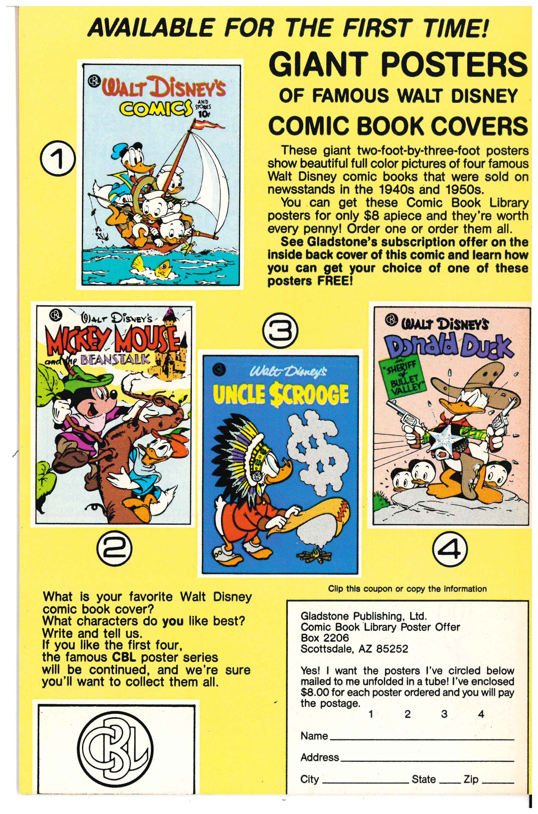 Walt Disney Comics #534 Rückseite