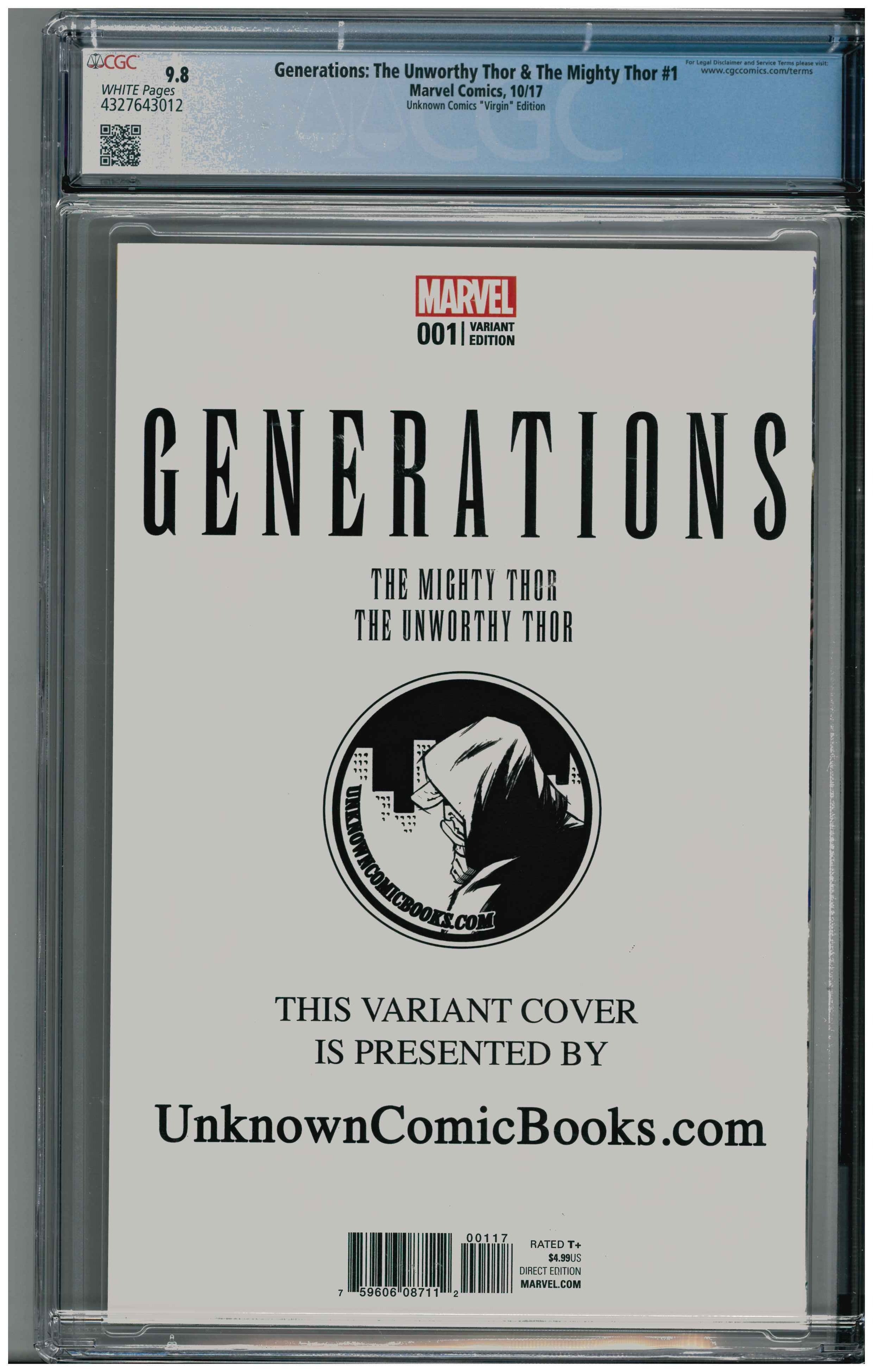 Generations: The Unworthy Thor & The Mighty Thor #1 Rückseite