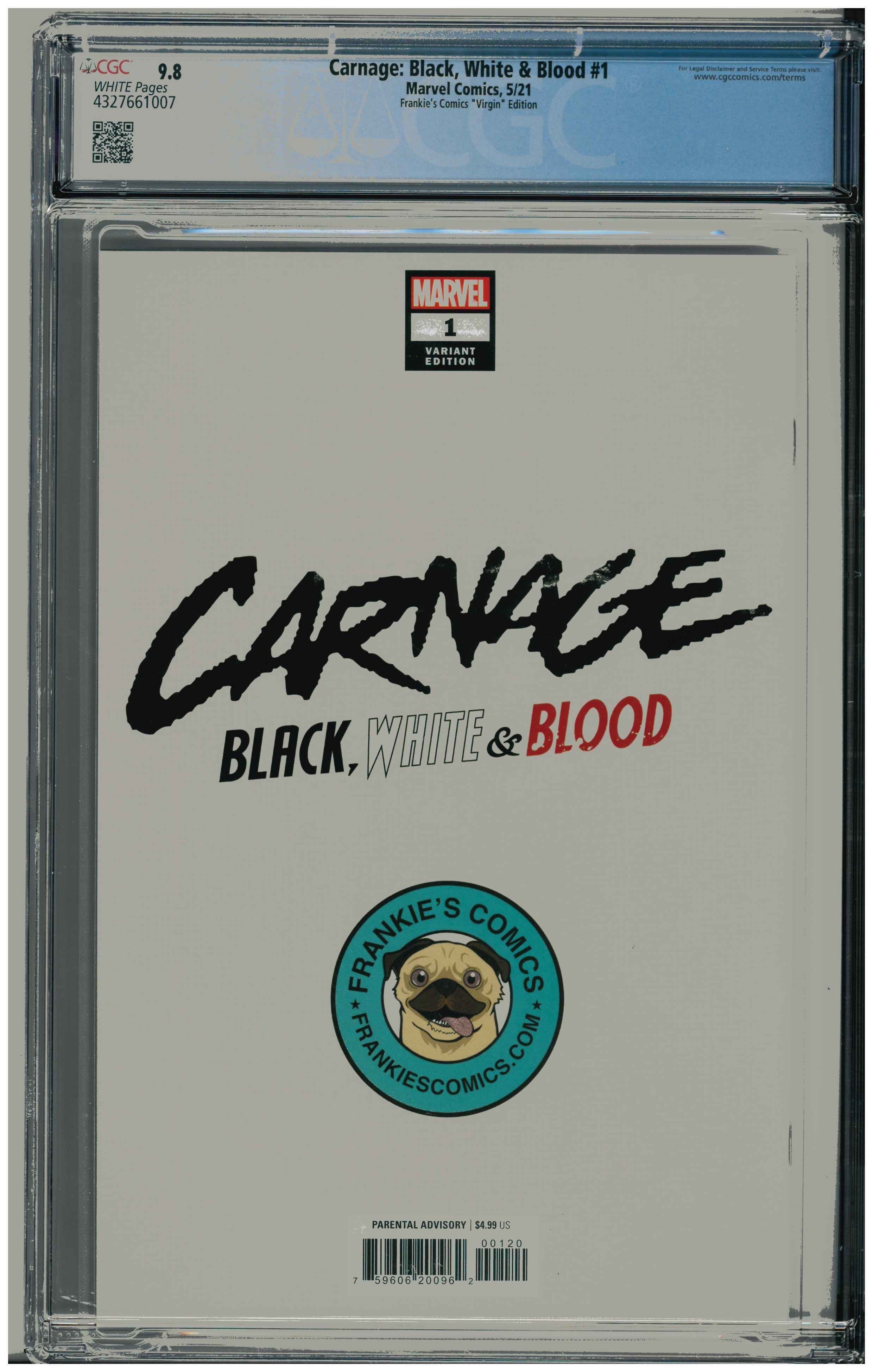 Carnage: Black, White & Blood #1 Rückseite