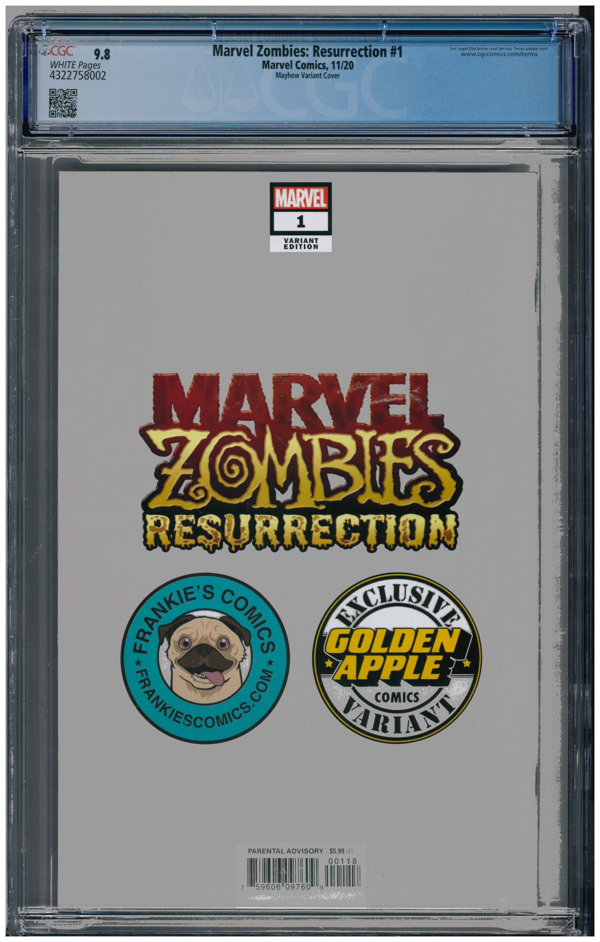 Marvel Zombies: Resurrection #1 Rückseite