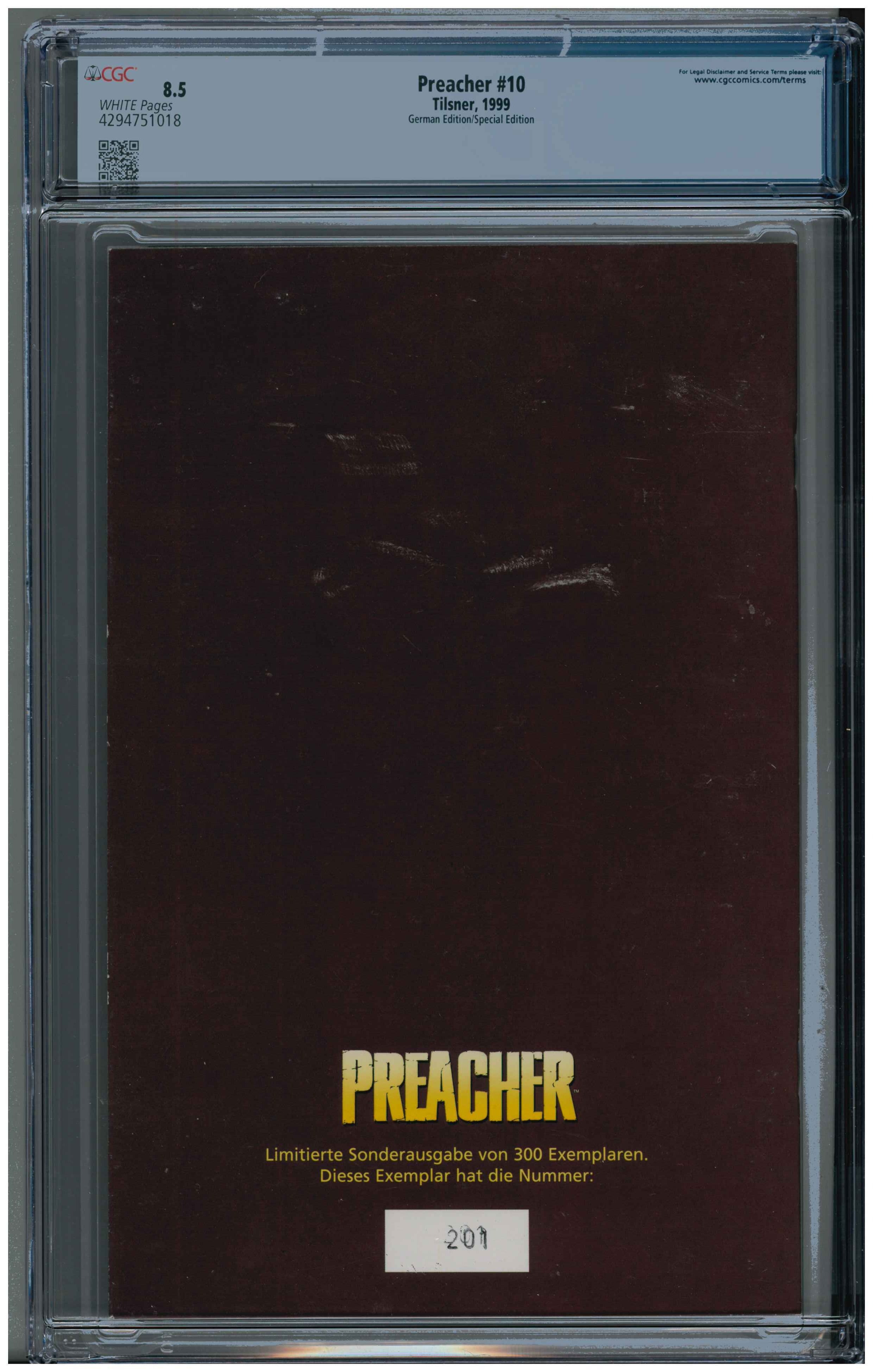 Preacher #10 Rückseite