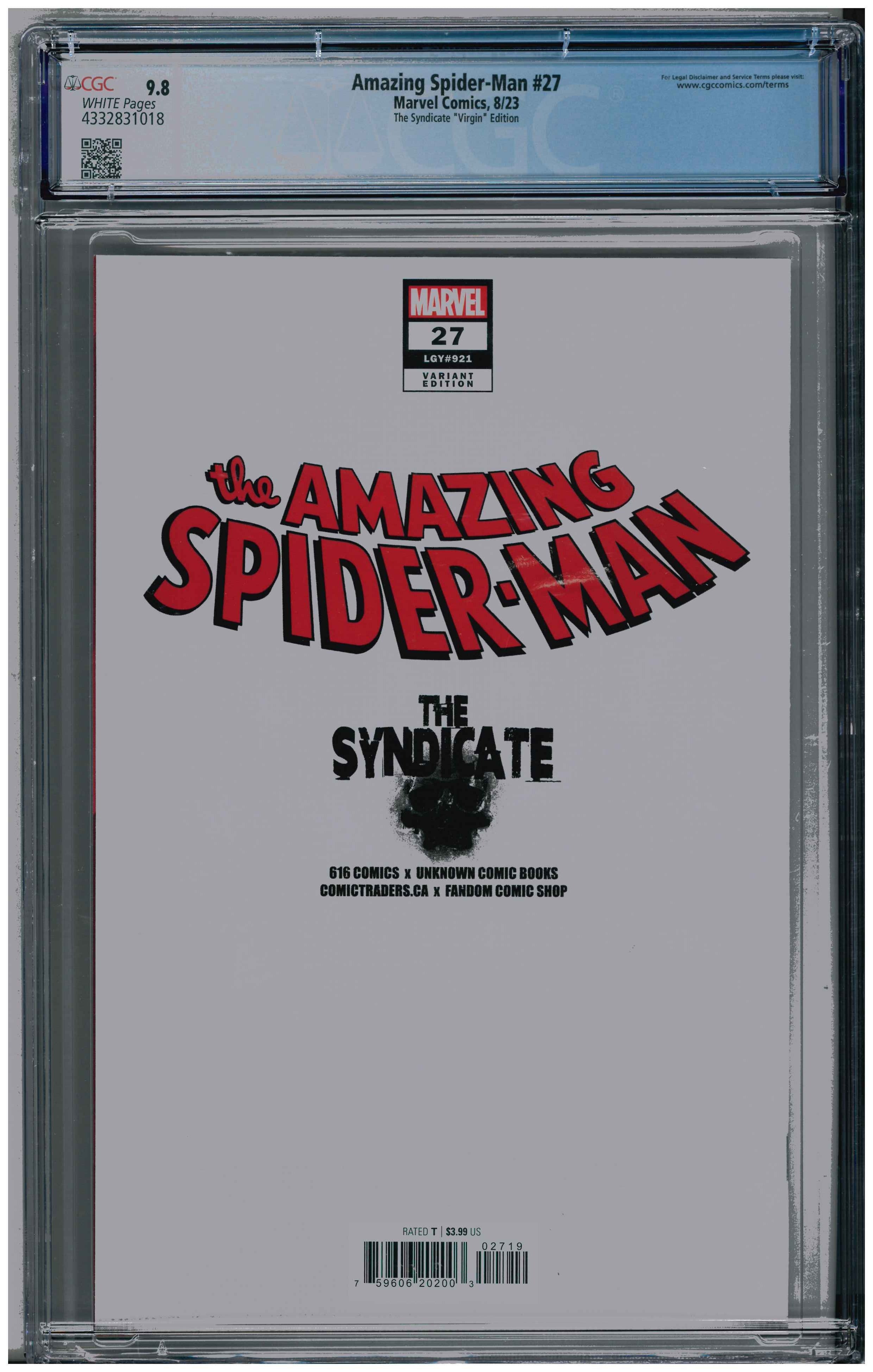 Amazing Spider-Man #27 Rückseite