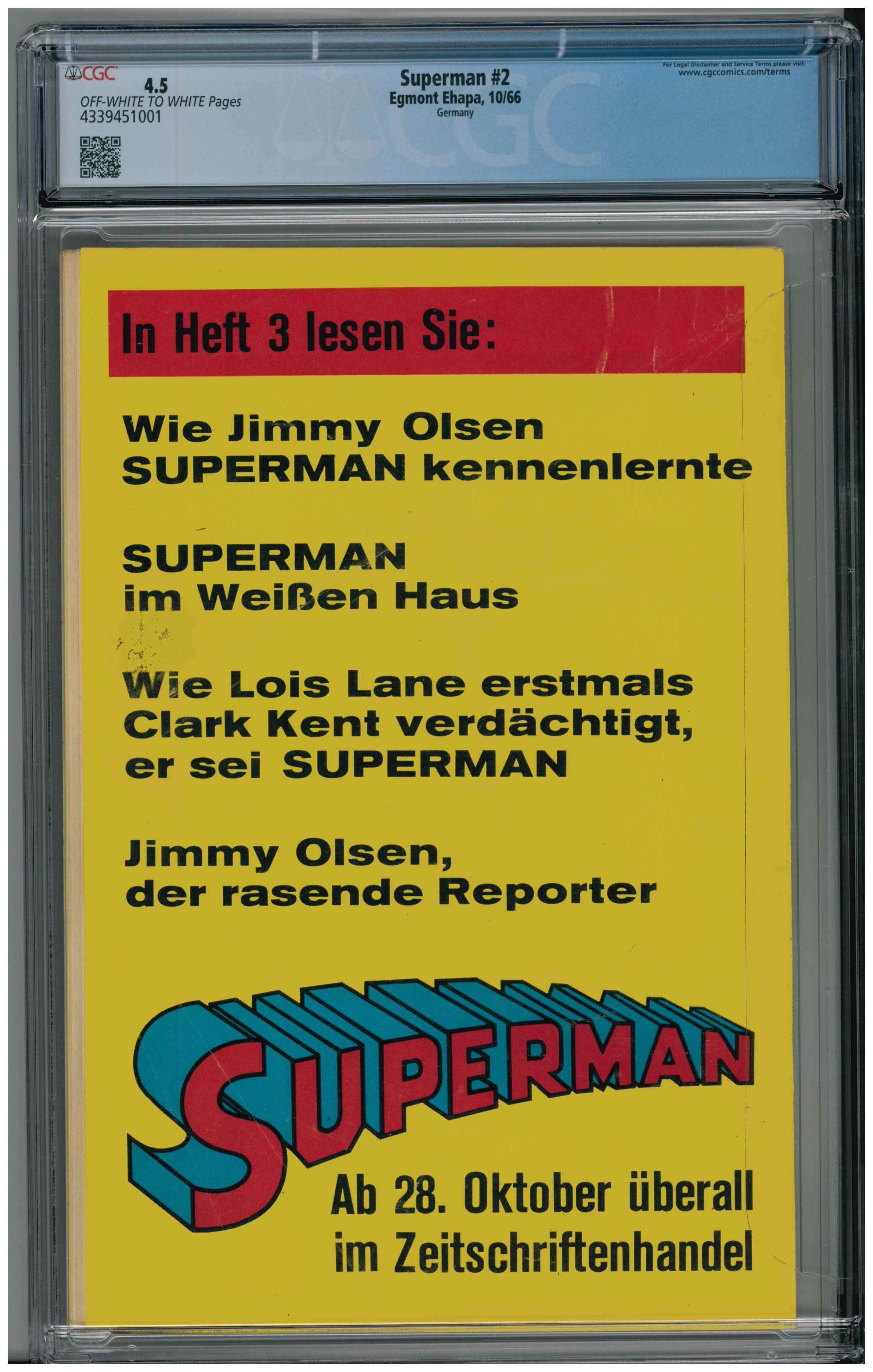 Superman #2 Rückseite