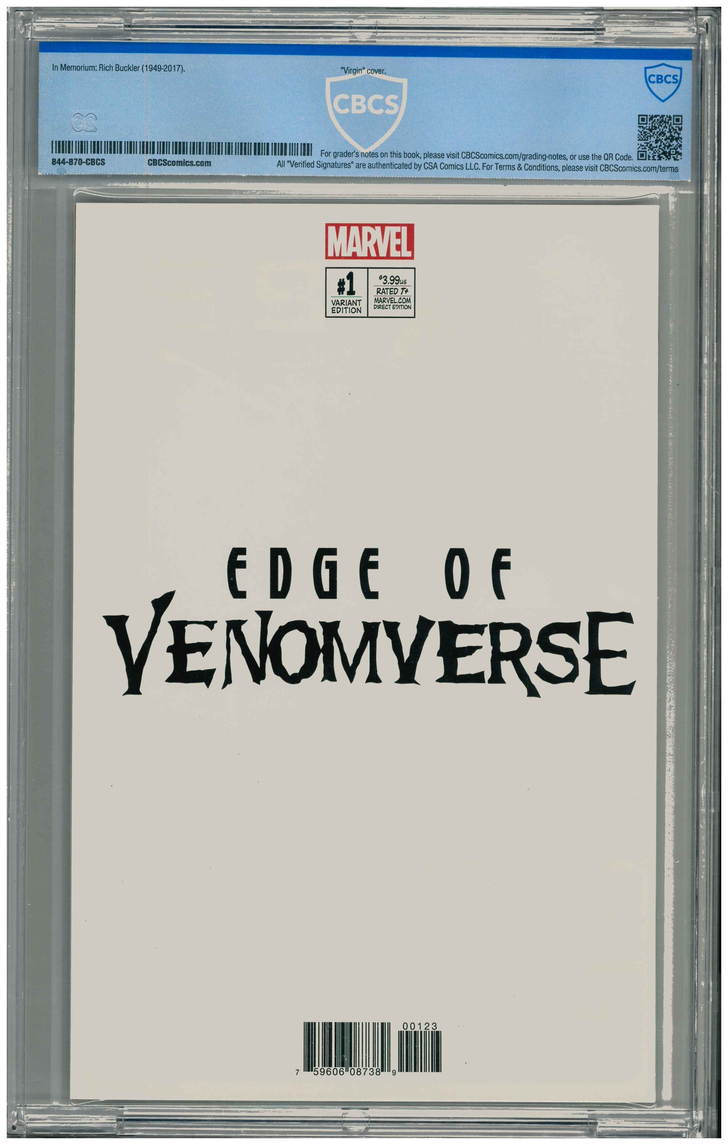 Edge of Venomverse #1 Rückseite