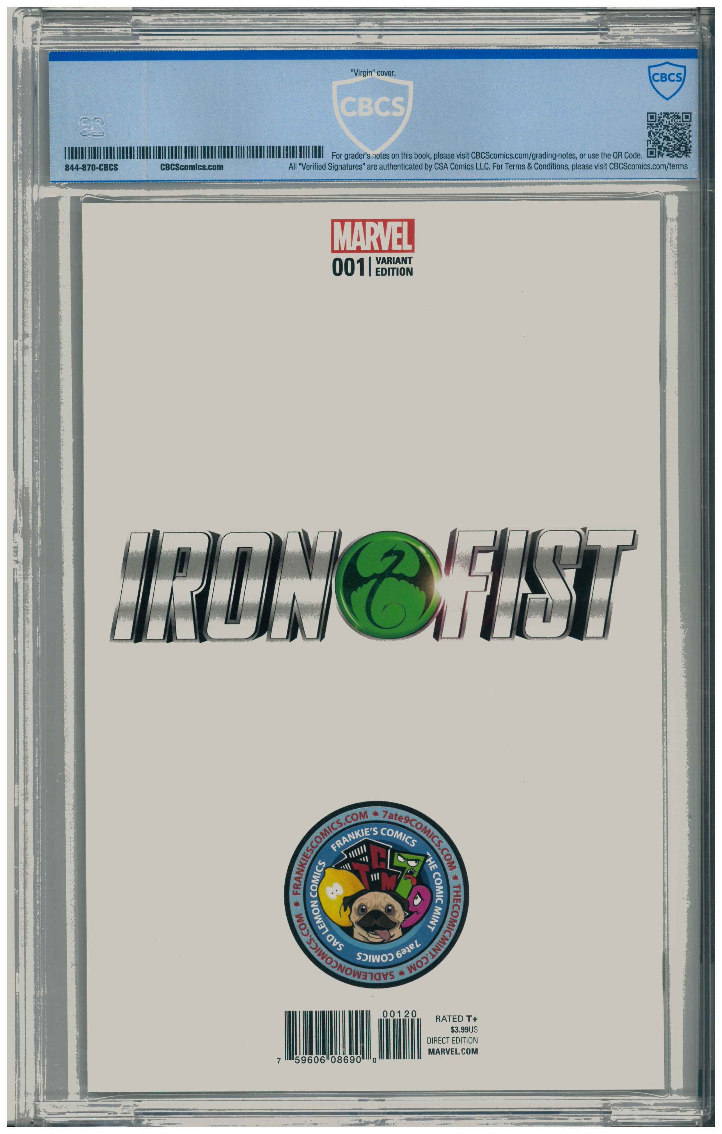 Iron Fist #1 Rückseite