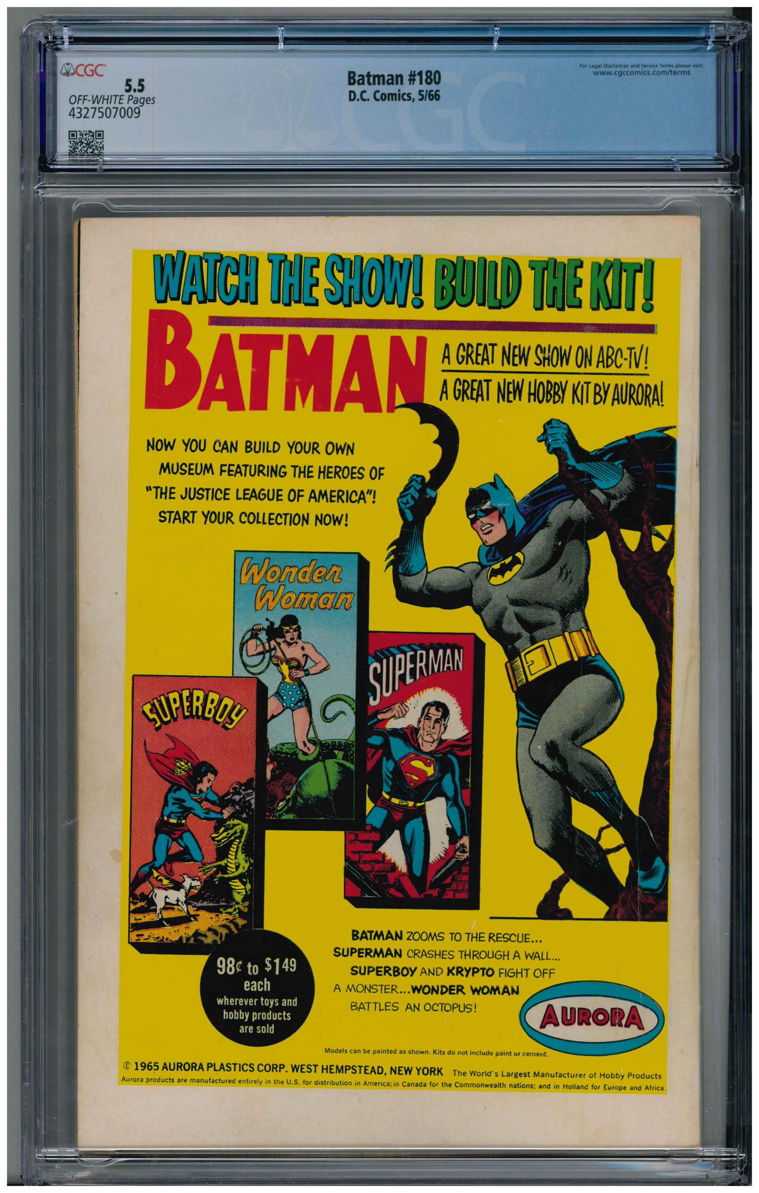 Batman #180 Rückseite