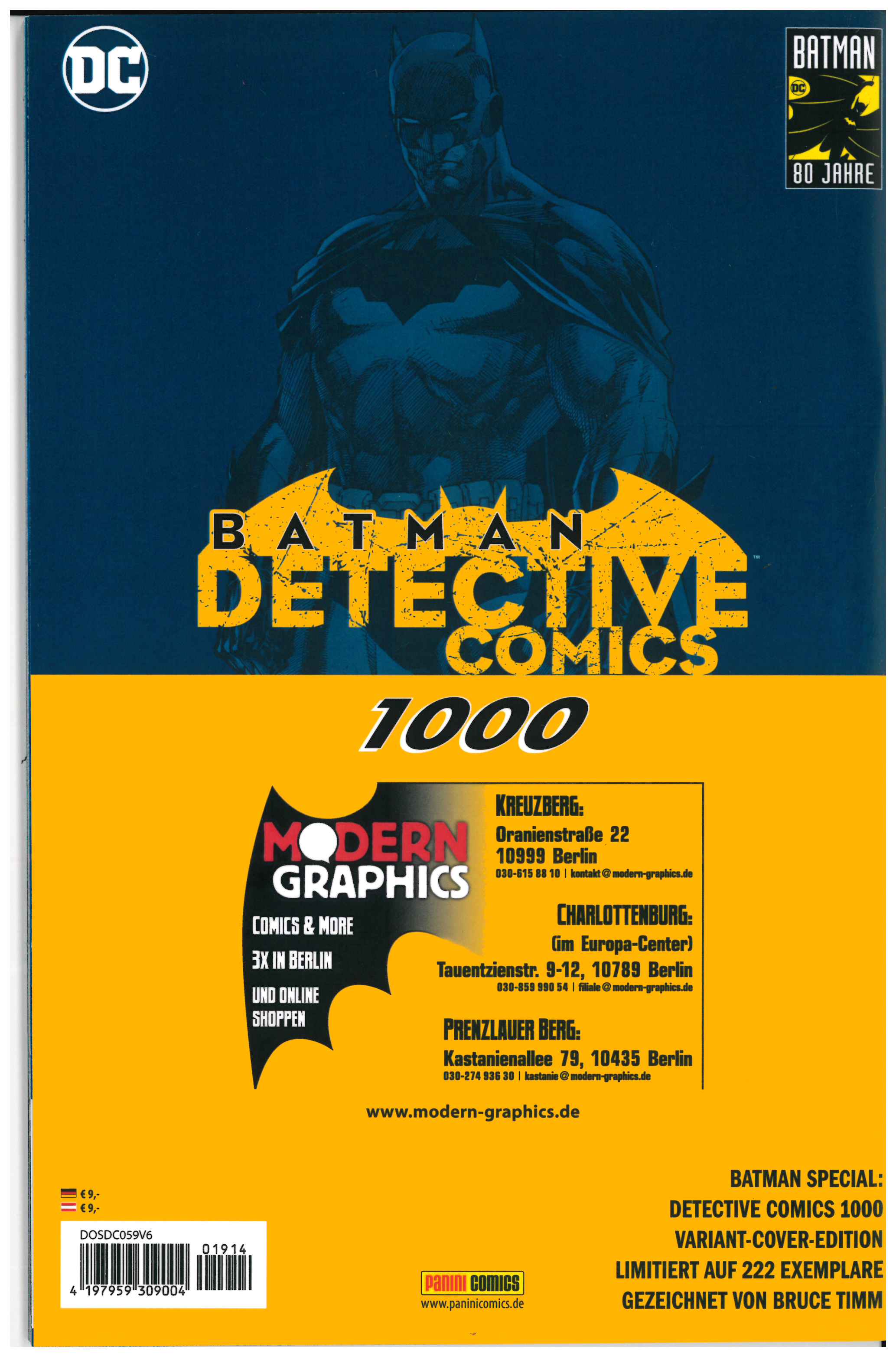 Batman Special Detective Comics #1000 Rückseite