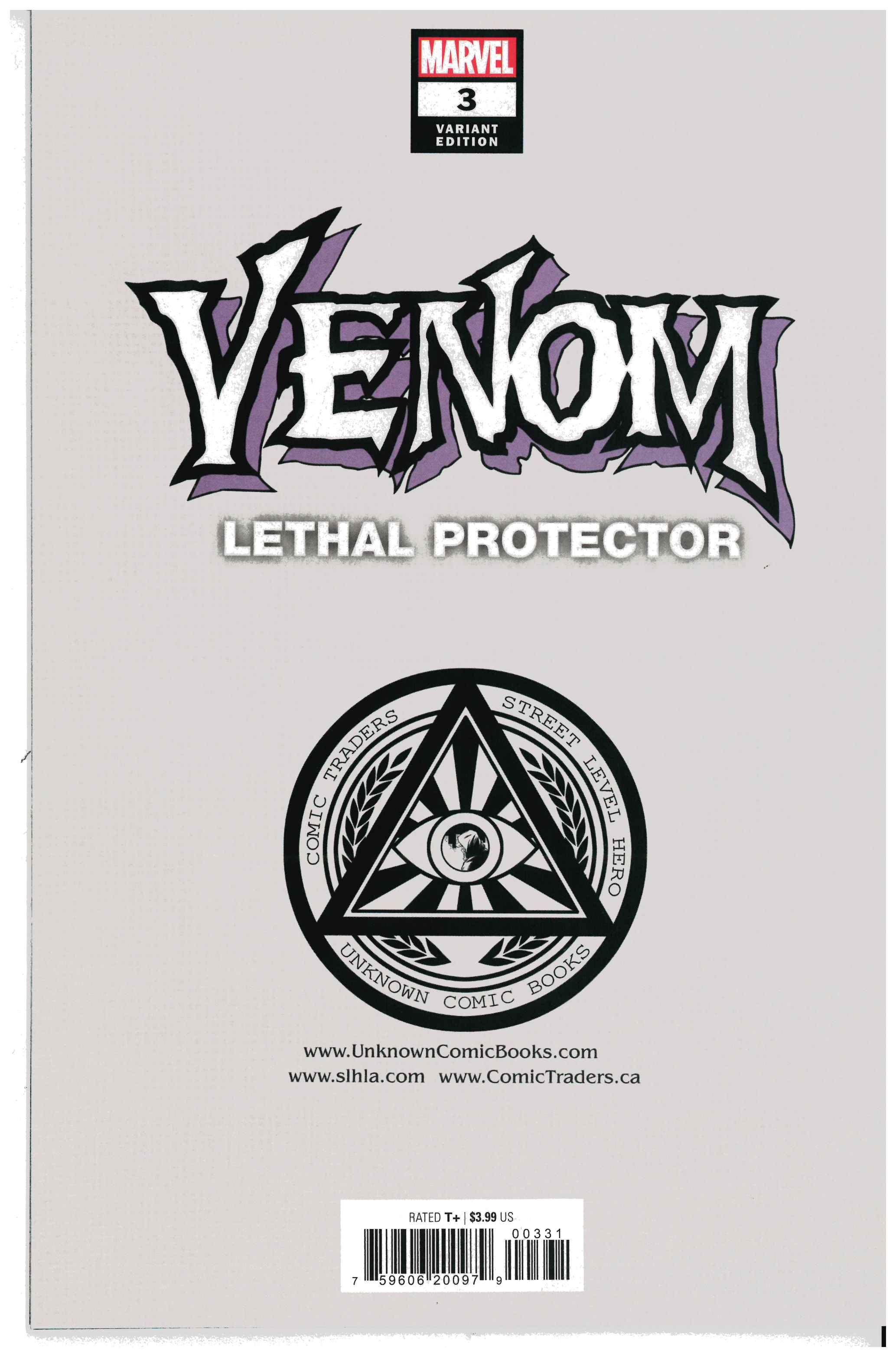 Venom: Lethal Protector #3 Rückseite