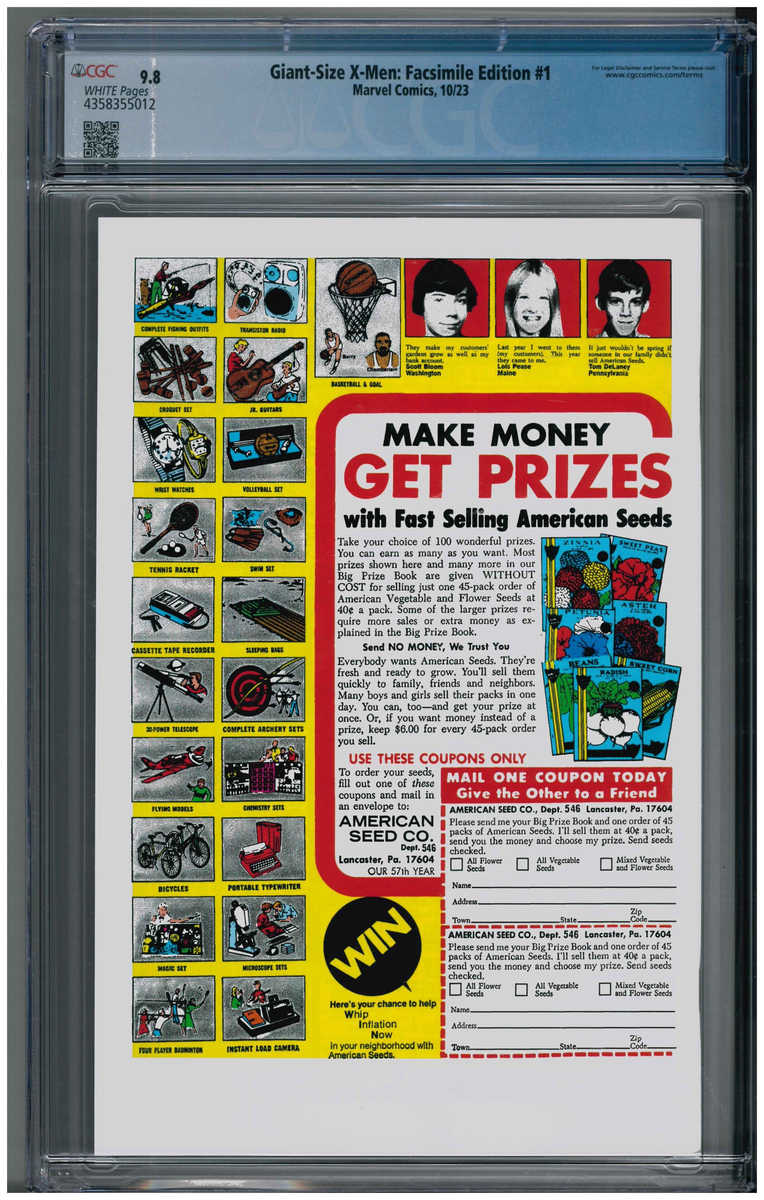 Giant-Size X-Men: Facsimile Edition #1 Rückseite