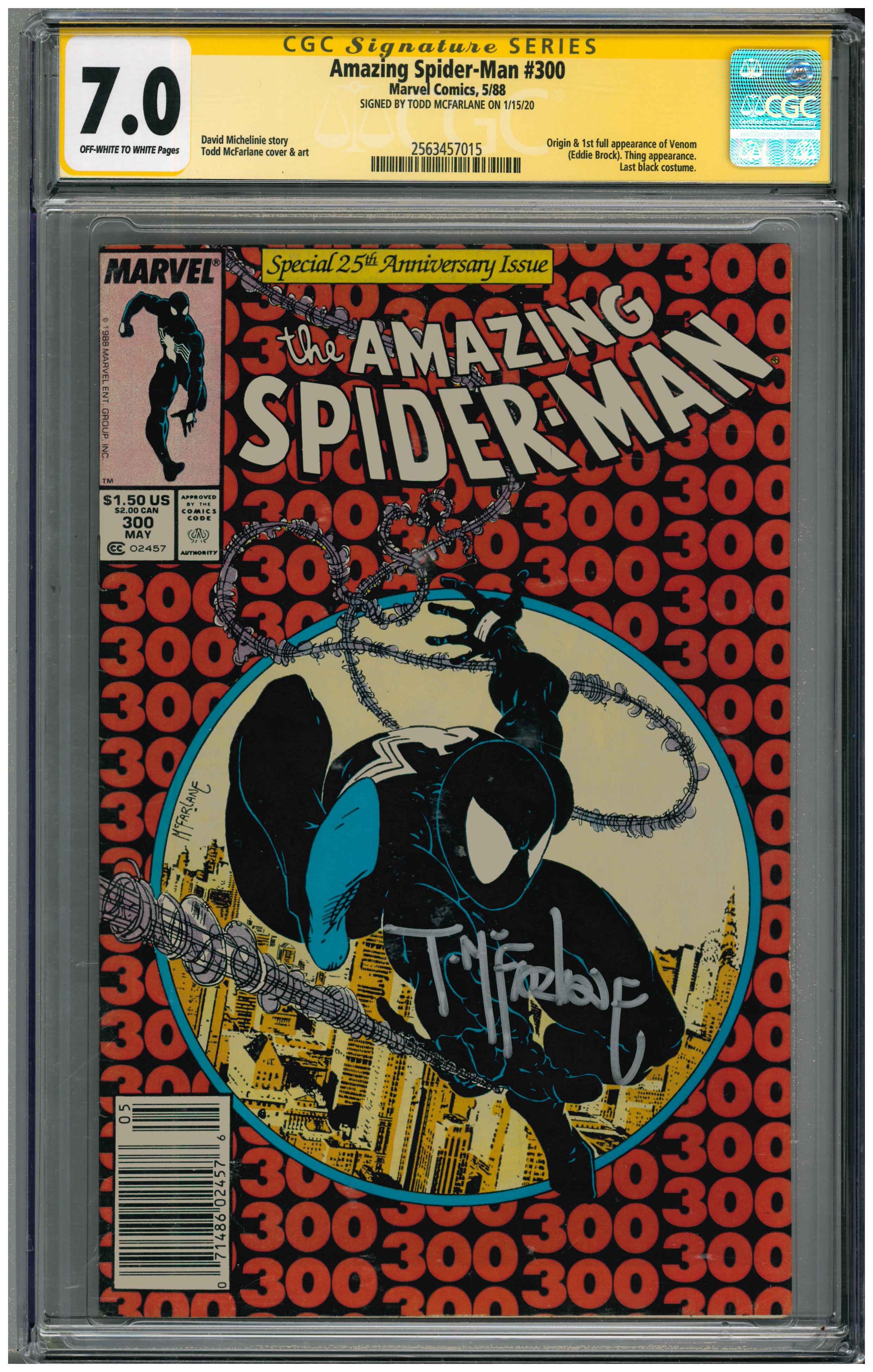 Amazing Spider-Man #300 | Unterschrieben von Todd McFarlane