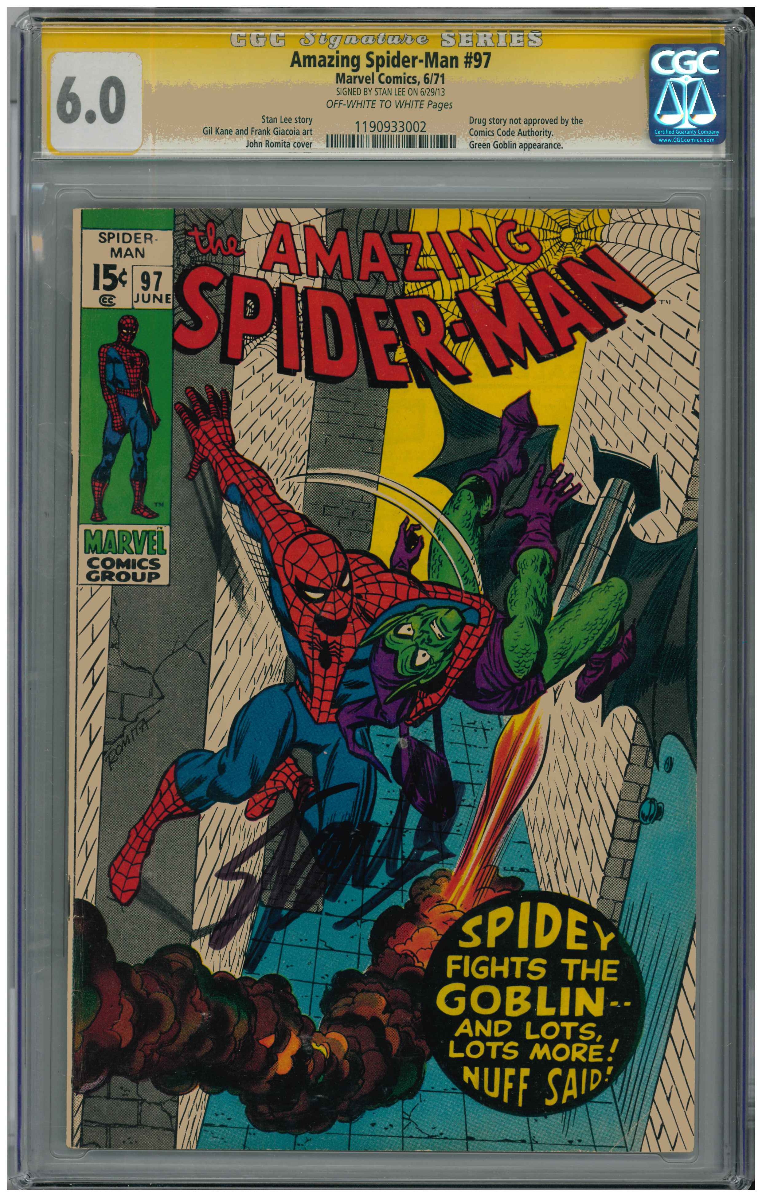 Amazing Spider-man #97 | Unterschrieben von Stan Lee