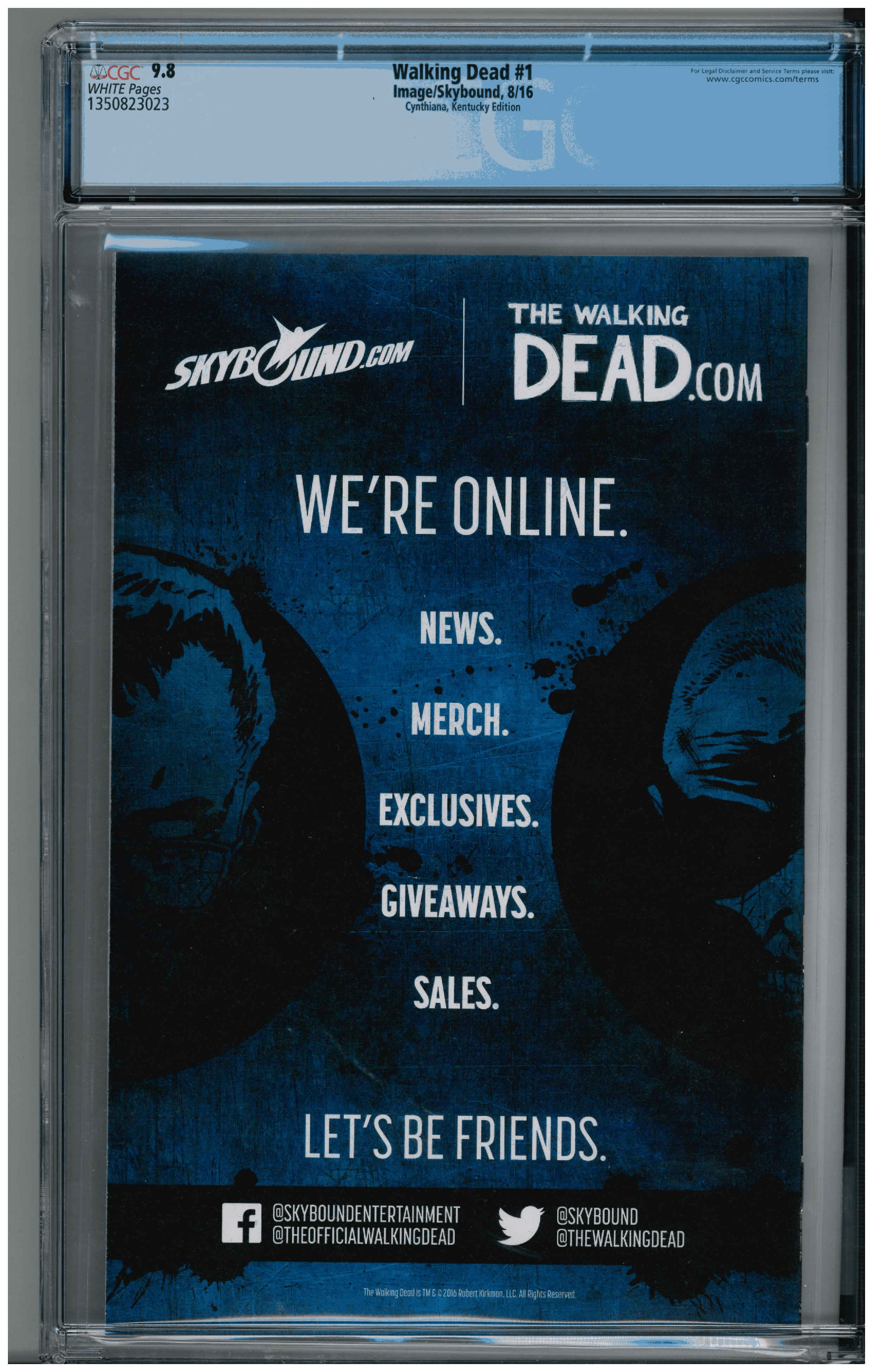 Walking Dead #1 backside