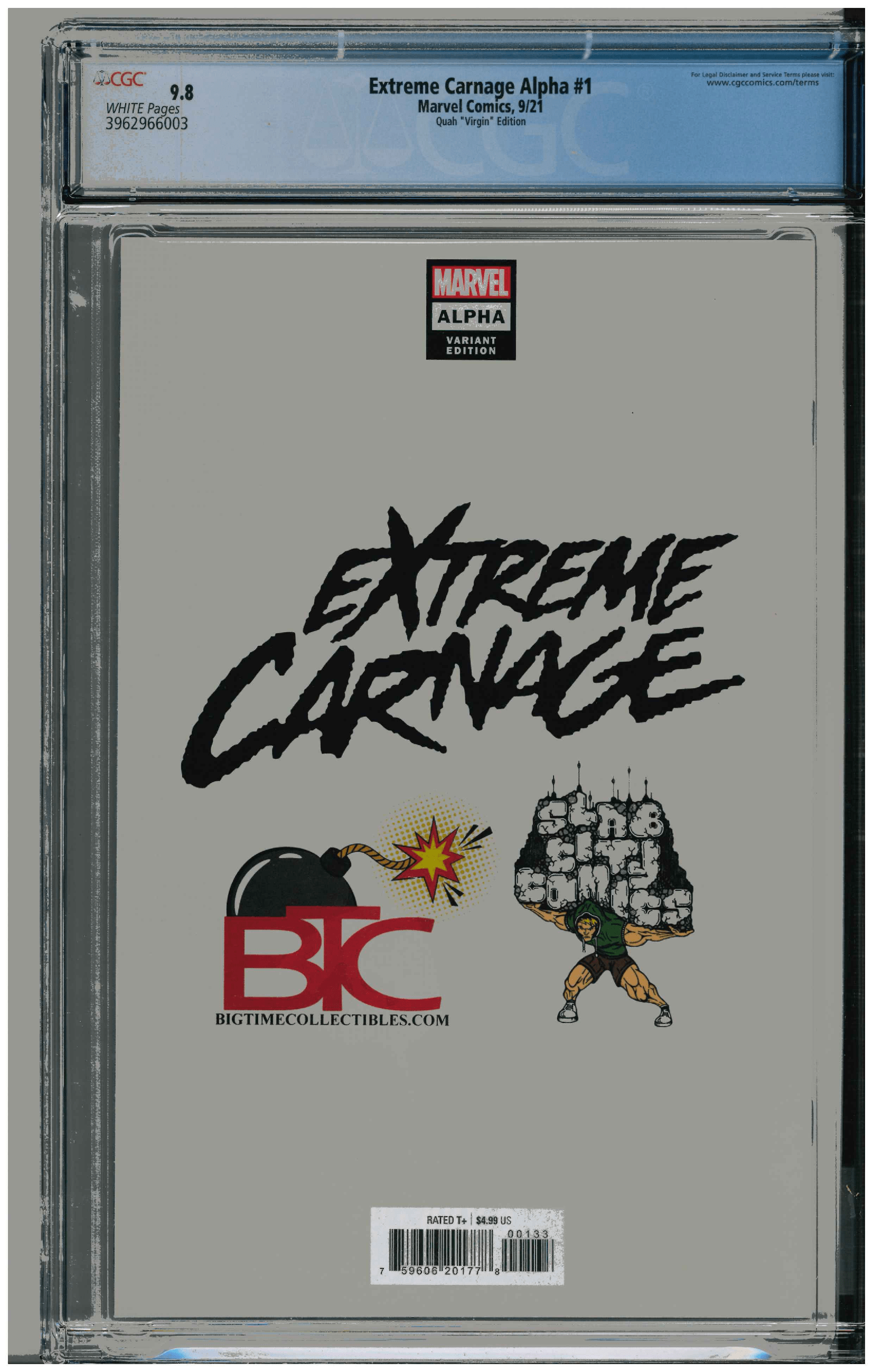 Extreme Carnage Alpha #1 backside