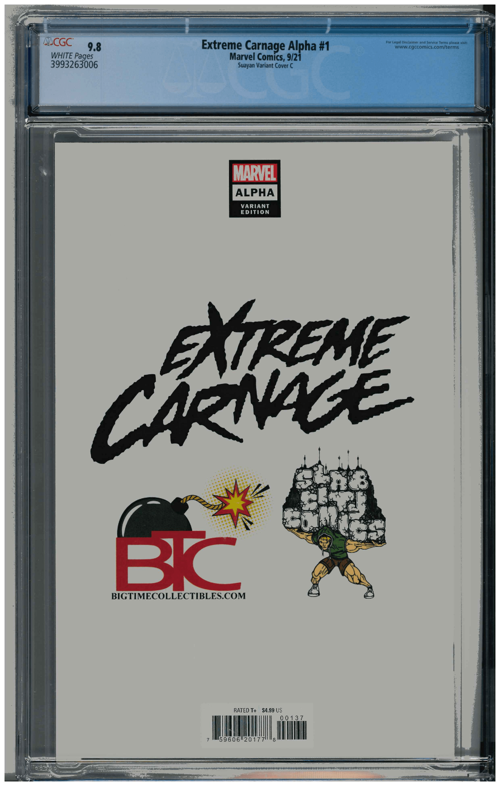 Extreme Carnage Alpha #1 backside