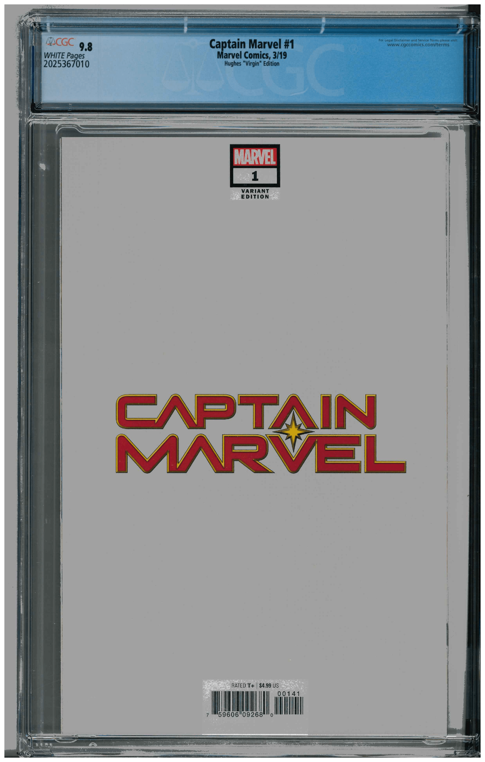 Captain Marvel #1 backside