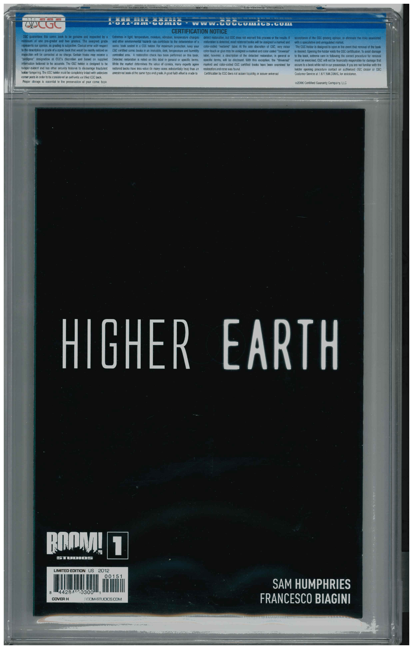 Higher Earth #1 backside