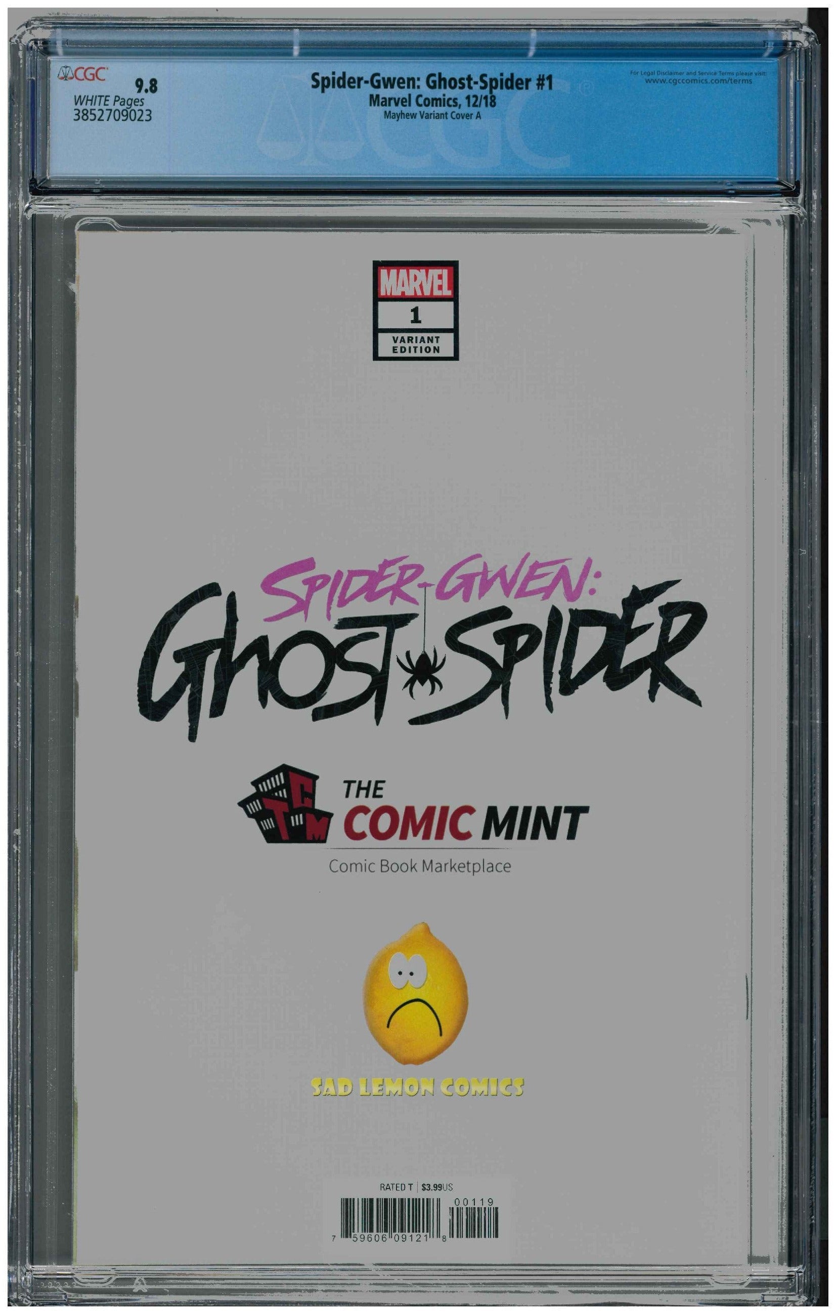 Spider-Gwen. Ghost-Spider #1 backside