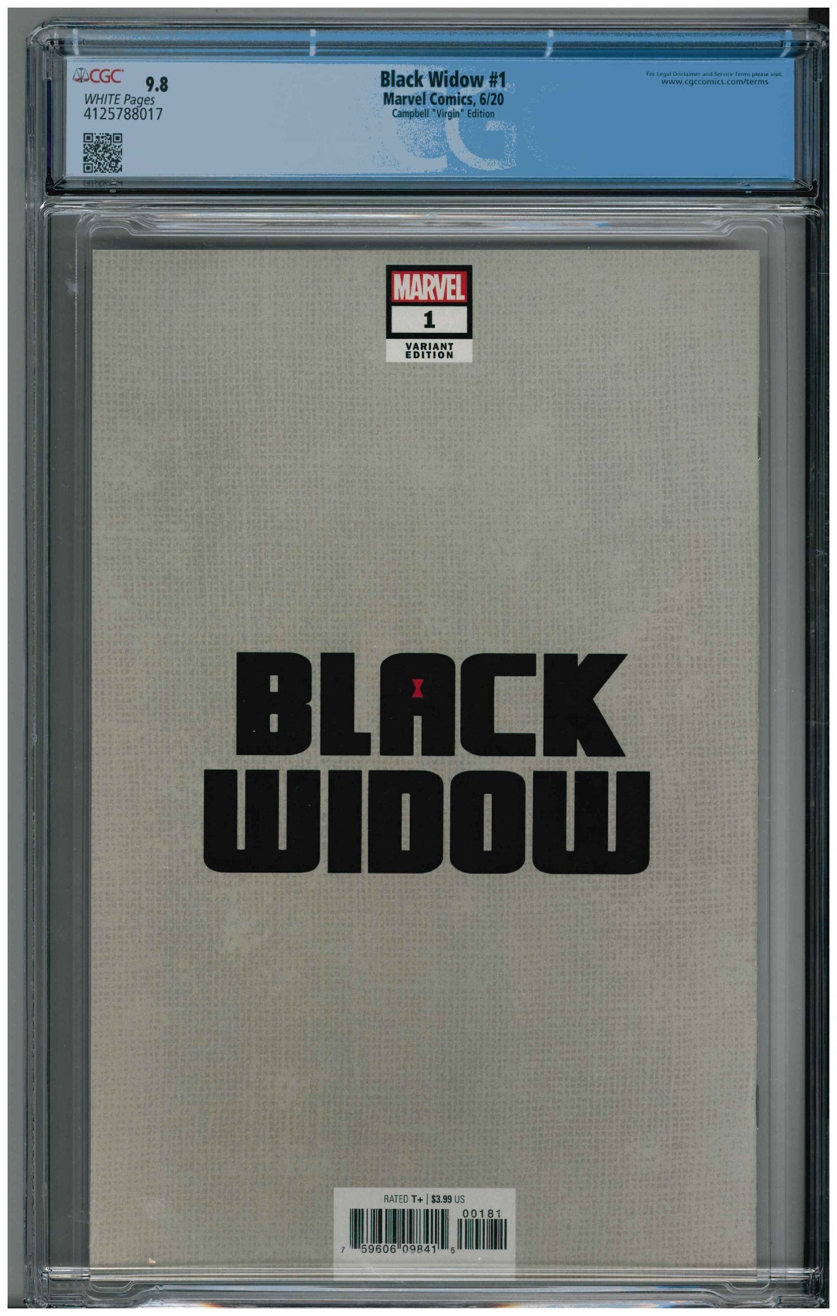 Black Widow #1 backside