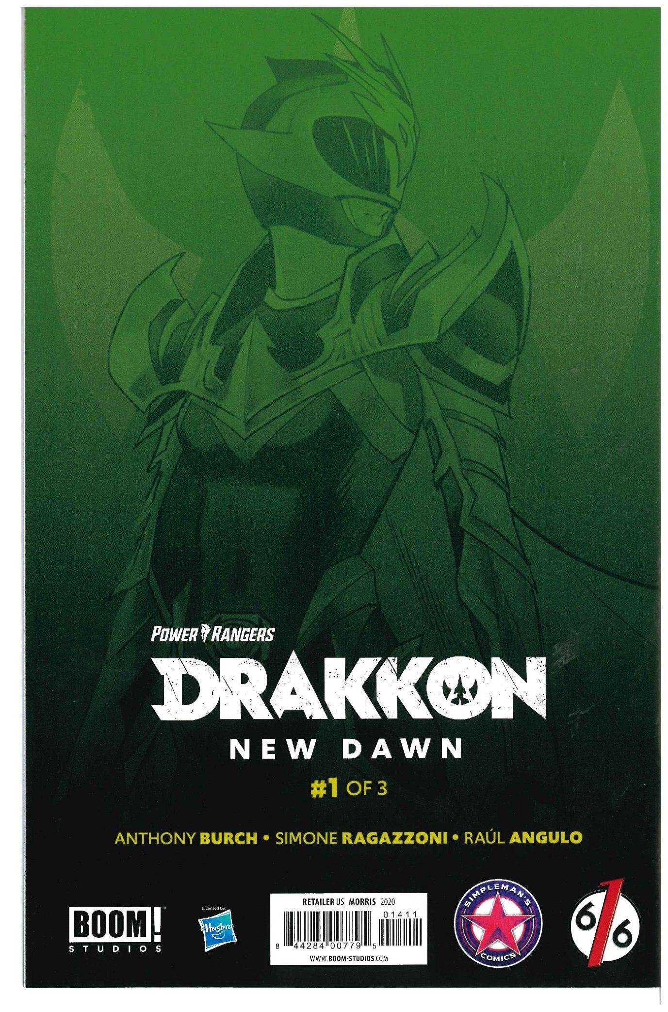 Power Rangers: Drakkon: New Dawn #1 backside