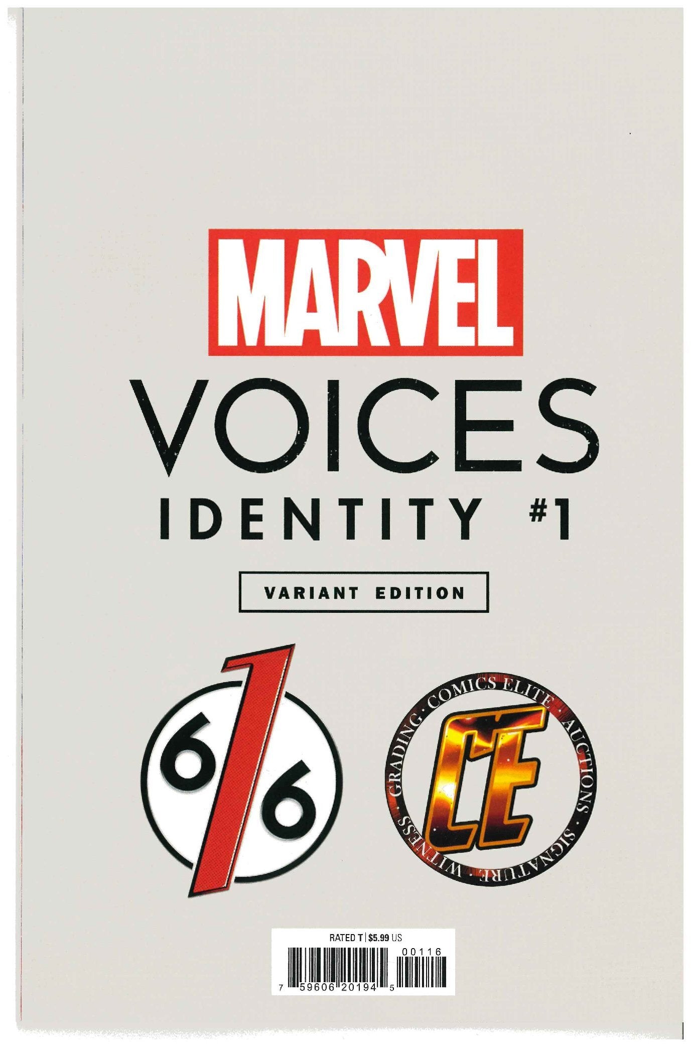 Marvel's Voices: Identity #1 backside