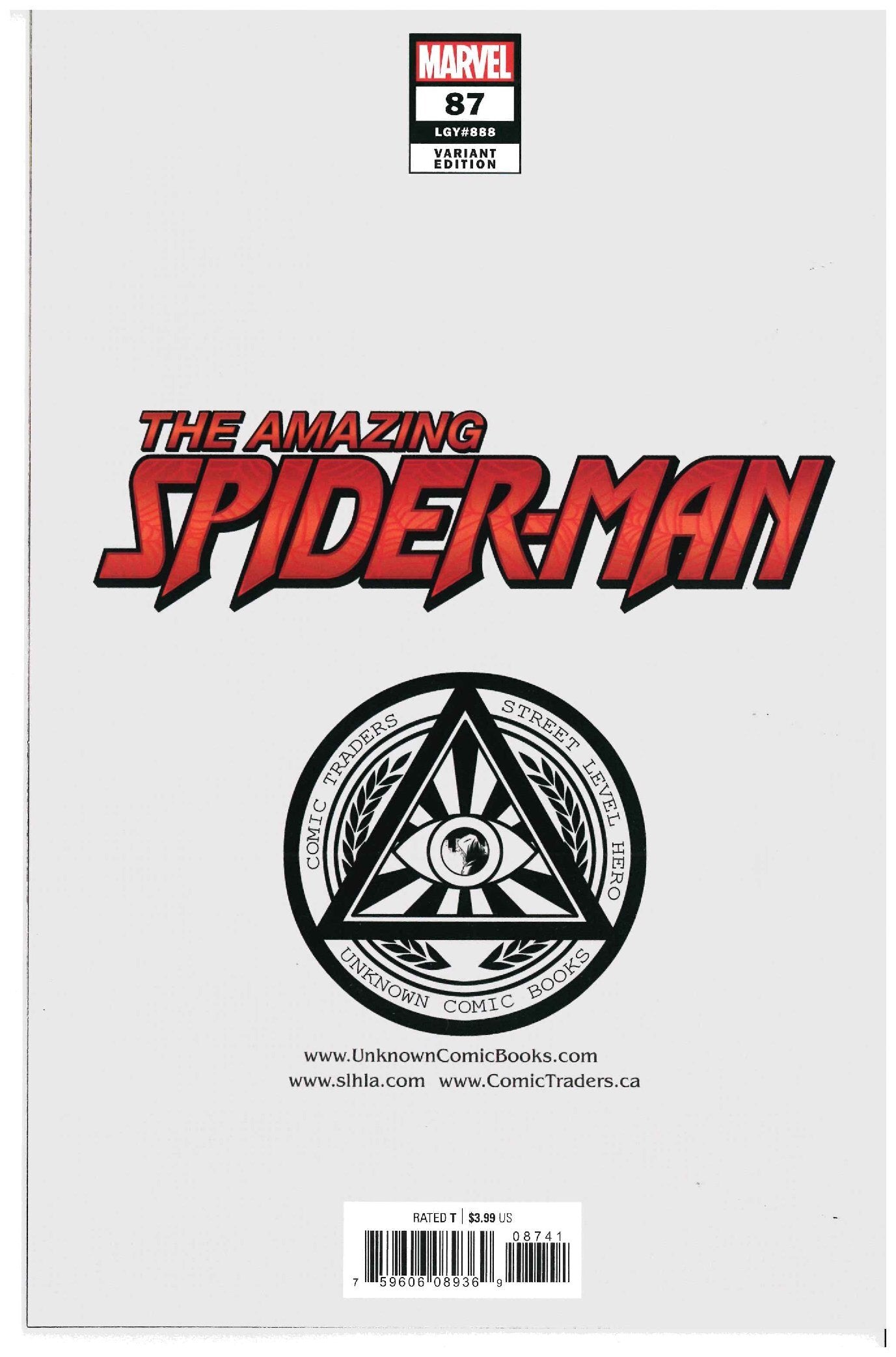 The Amazing Spider-Man #87 backside